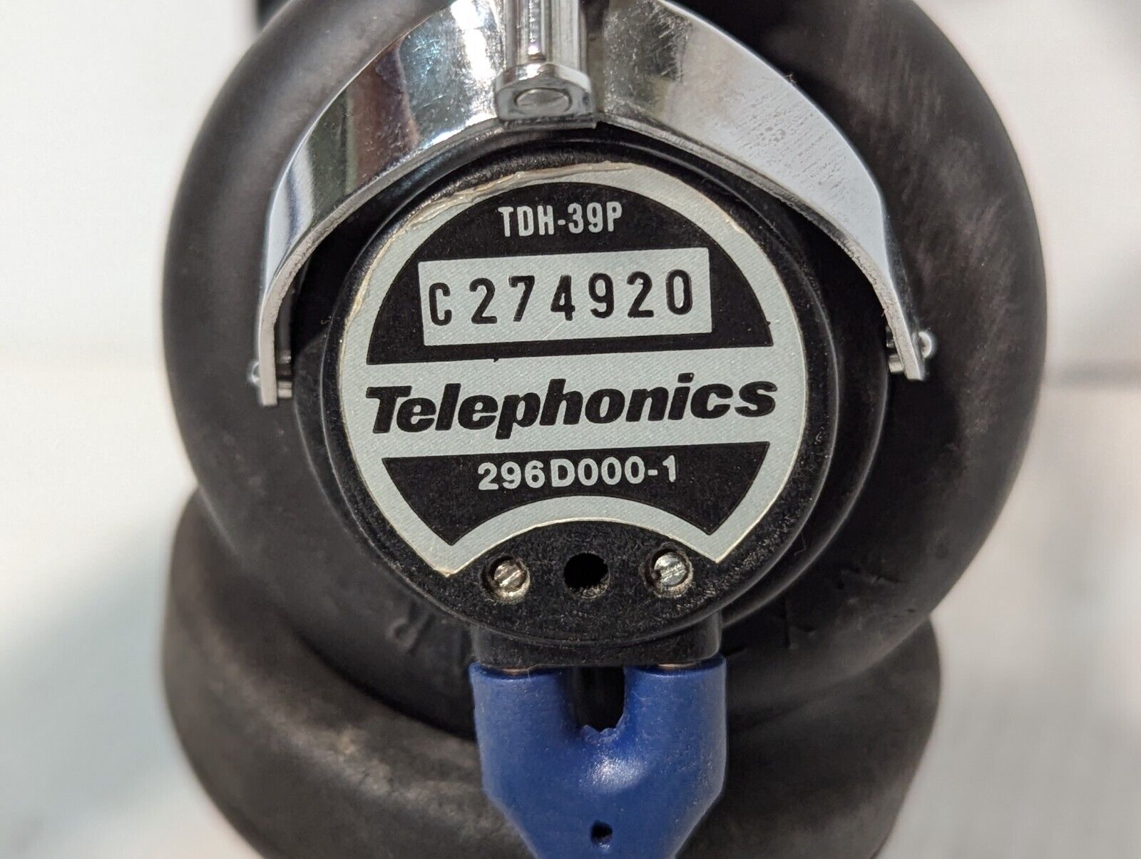 Telephonics TDH-39P Audiometric Headphones with Coil Cable Extension - Free Ship