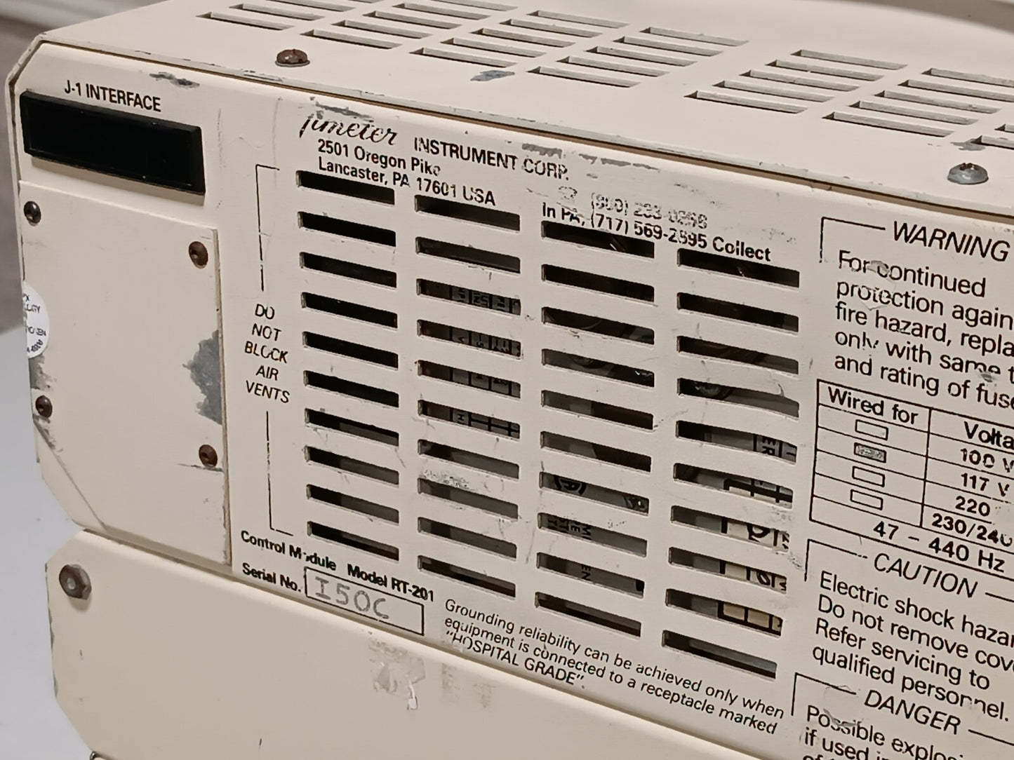 Timeter Instrument Corporation RT-200 Calibration Analyzer - Powers On