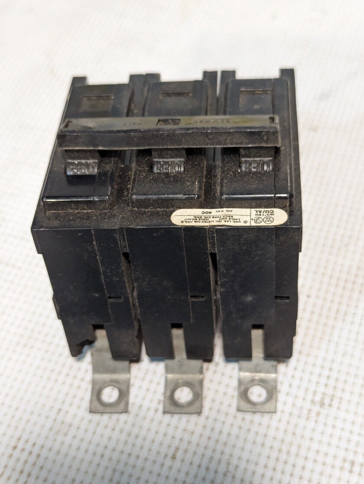 Westinghouse BAB3030H Circuit Breaker, 30A, 240VAC, 3-Pole - Free Shipping