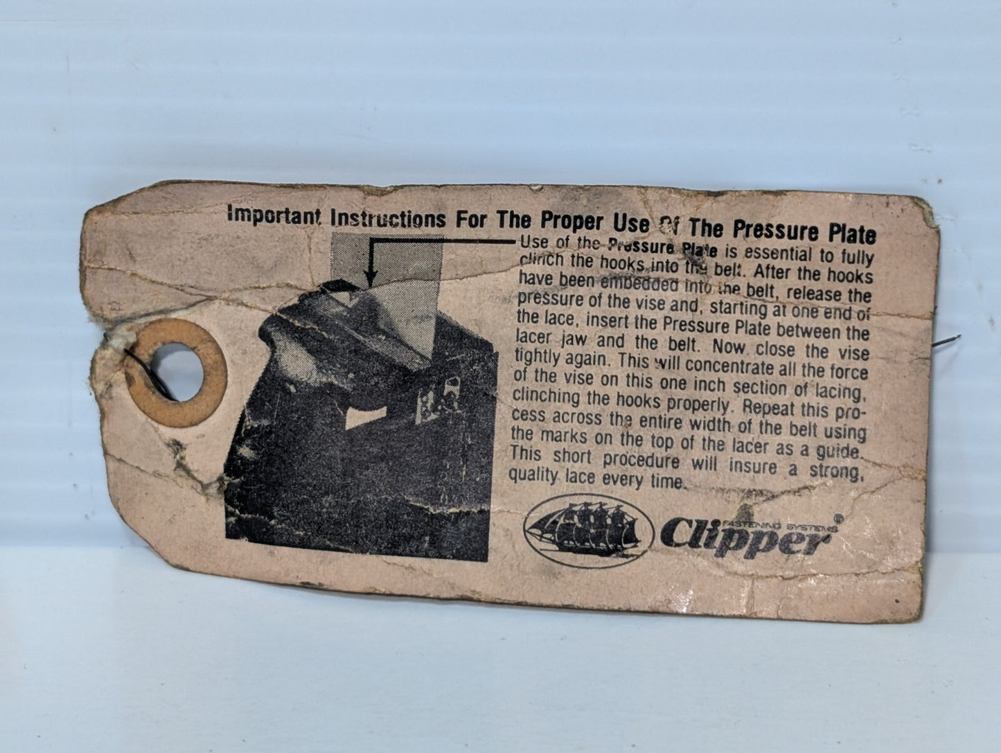 Vintage Clipper Belt Lacer No. 0-6" Vise Lacer