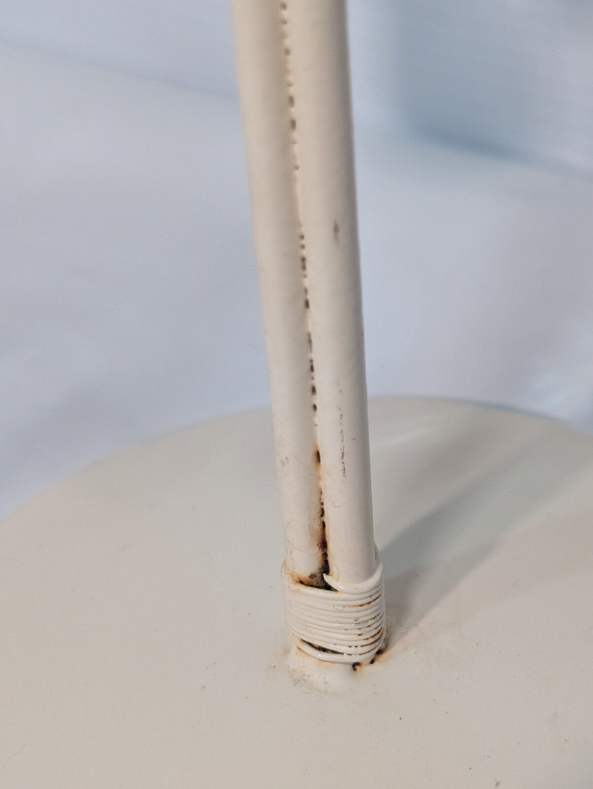 Vintage 80s White Metal Candle Holder Stand 3 Tealight Centerpiece Porch Garden