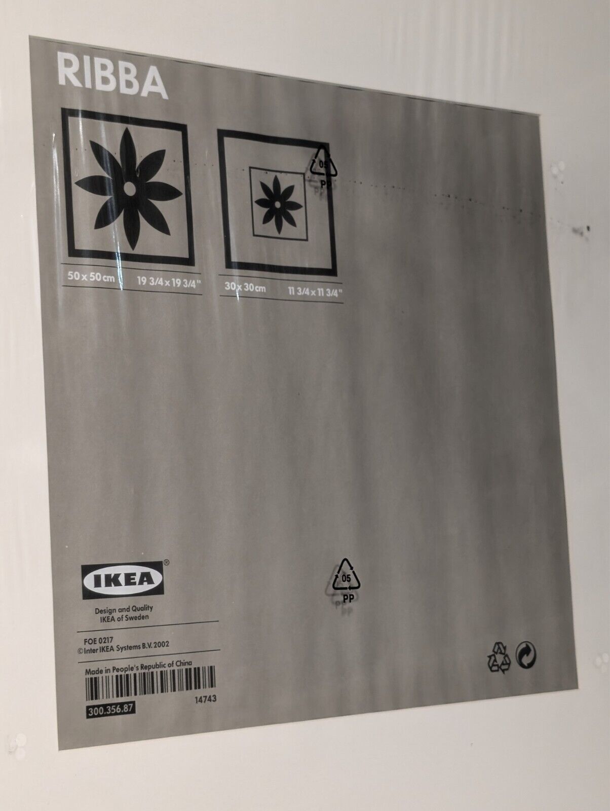 (1) IKEA RIBBA Frame Black 19-3/4” X 19-3/4” Picture Frame, New