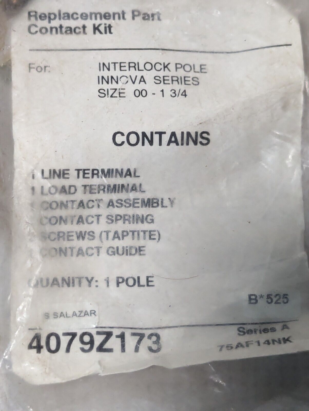 Furnas 4079Z173 Replacement Contact Kit - Free Shipping