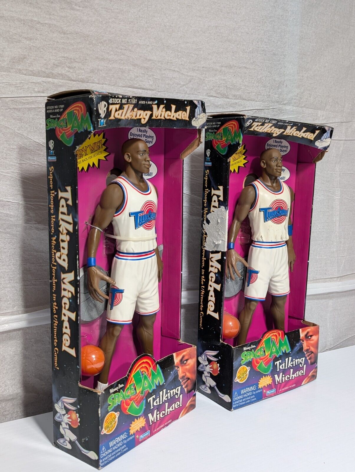 1 Michael Jordan Space Jam Looney Tunes Talking Action Figure New Vintage Sealed