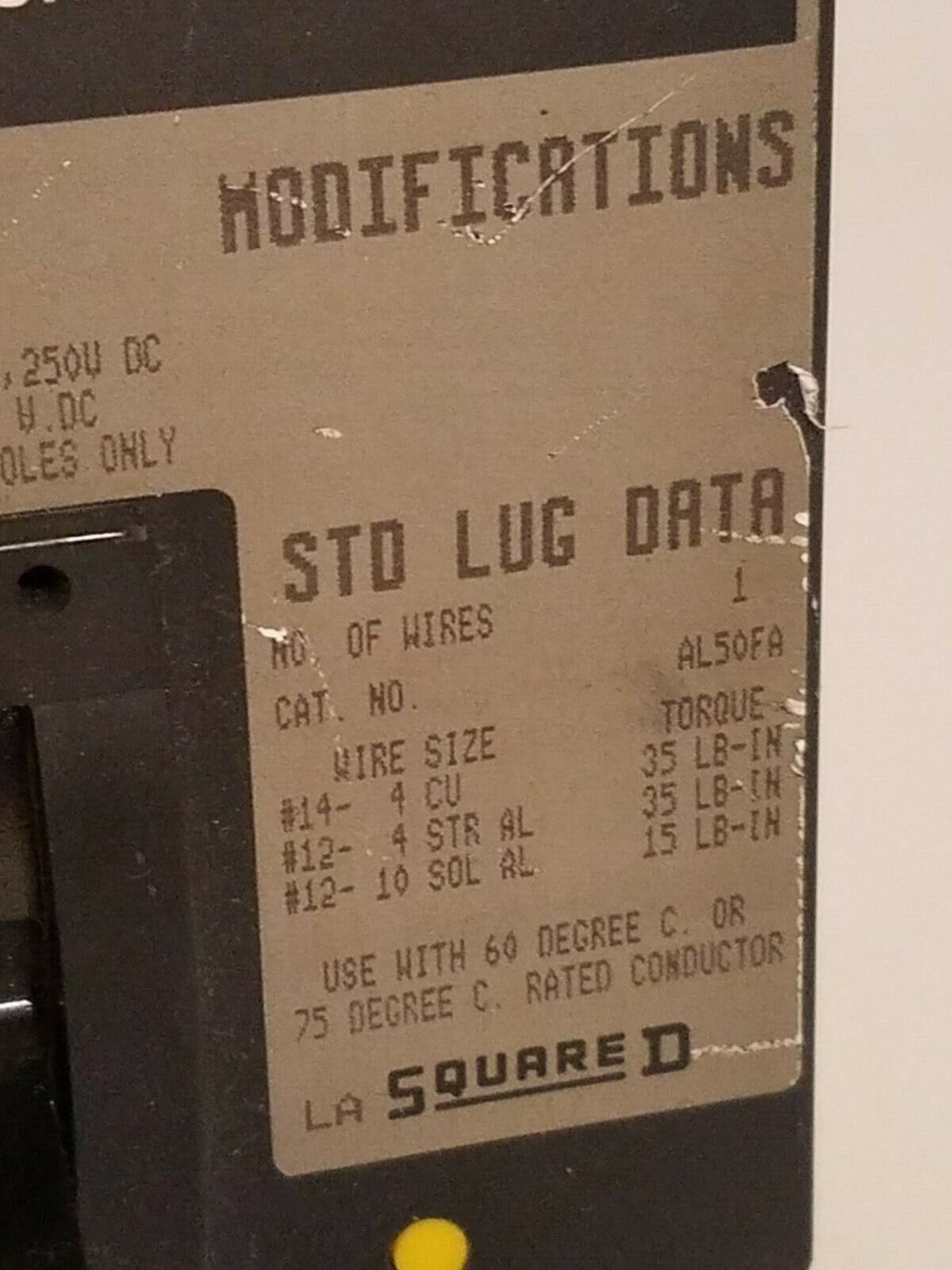 Square D FAL34015 Series 2 Circuit Breaker 3 Pole 15A 480VAC 250VDC