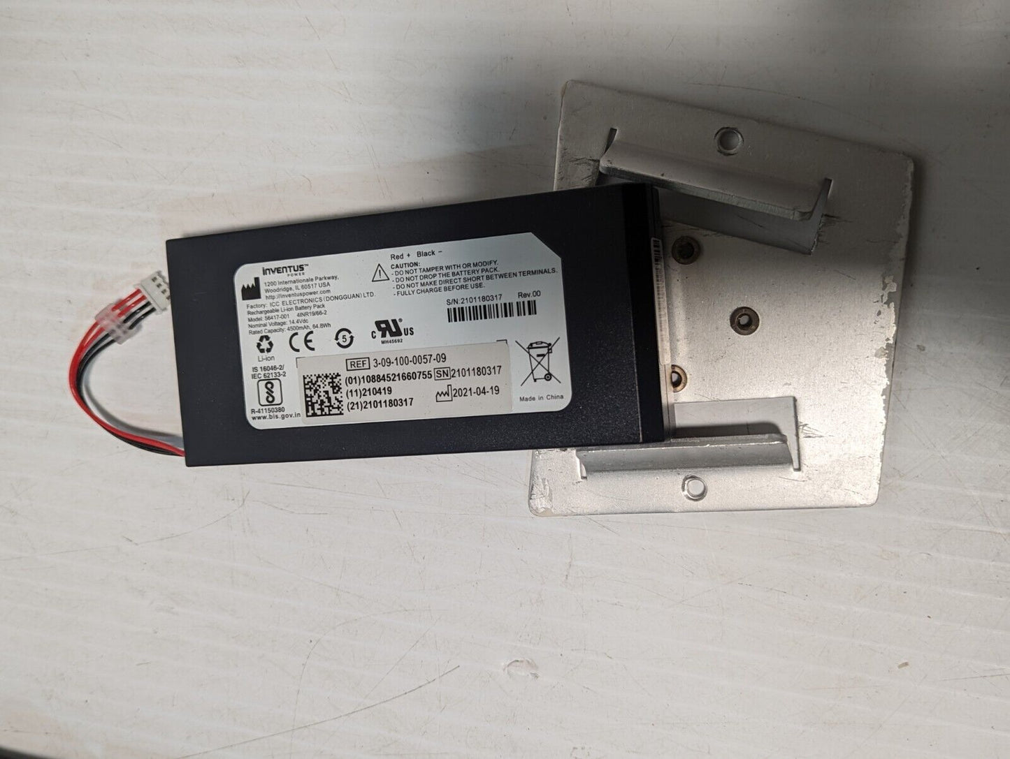 Inventus 56417-001 Battery, 3-09-100-0057-09 - Free Shipping