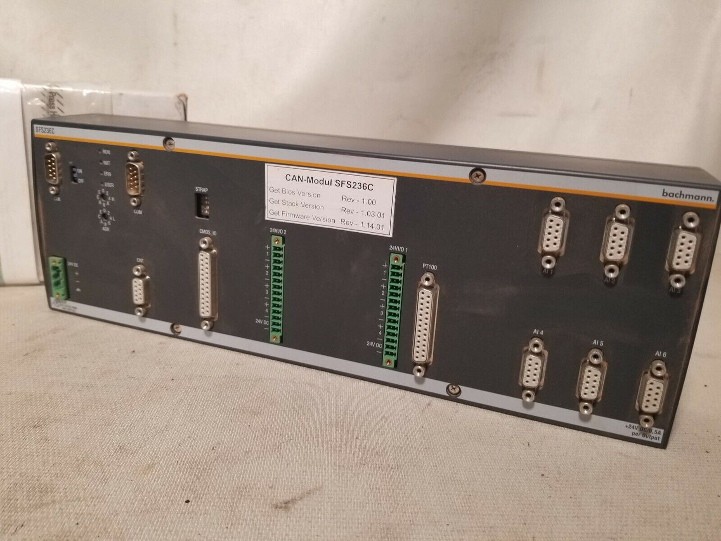 Bachmann SFS236C CAN module, PLC, compact controller module, Suzlon 51025049