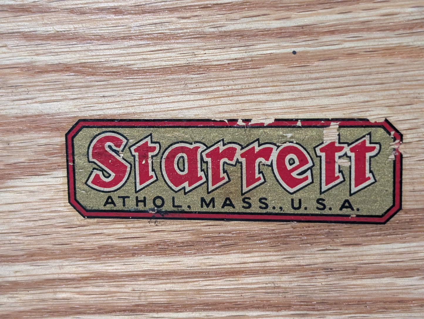 Vintage Starrett Machinist Gauge Blocks Measuring Tools Gage Set Wood Case, USA