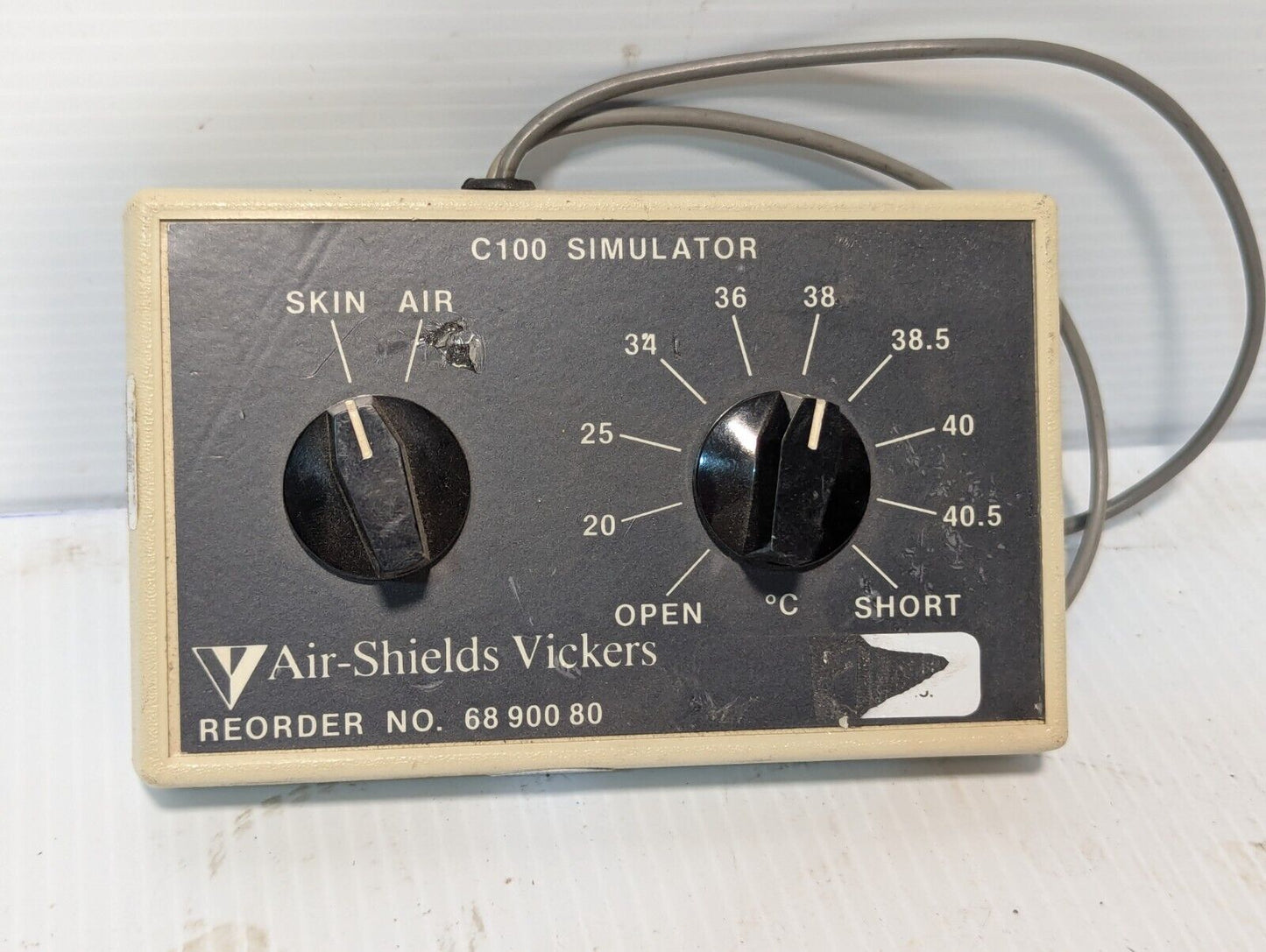 Air-Shields Vickers C100 simulator, 68 900 80, 6890080, skin, air, 20-40.5 deg C