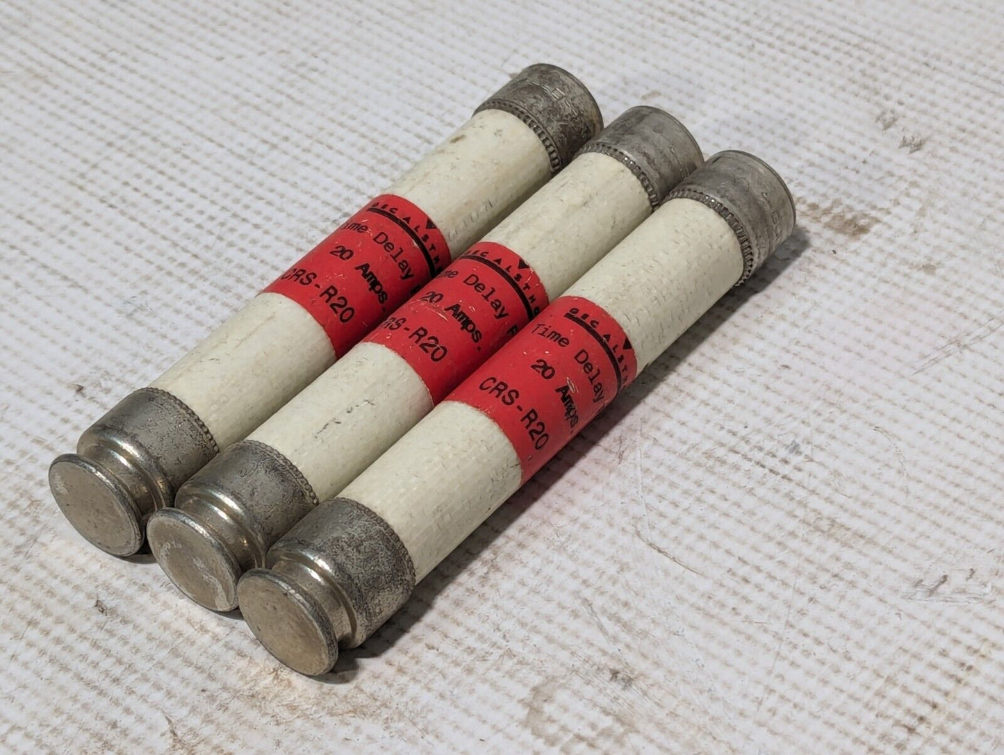Lot of 3 Gec Alsthom Time Delay Fuses CRS-R20 20 AMP Class RK5 - Free Shipping