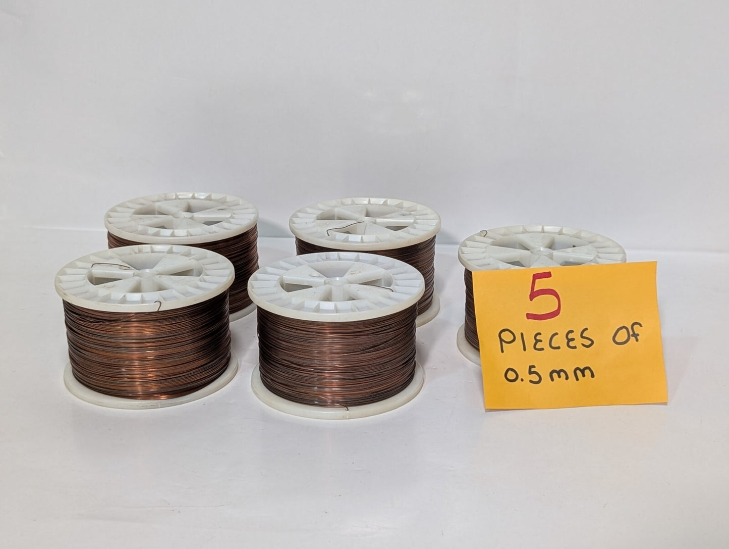 5 Pound Spool of Bare Copper Wire, Round, 0.5mm Diameter, AWG 24