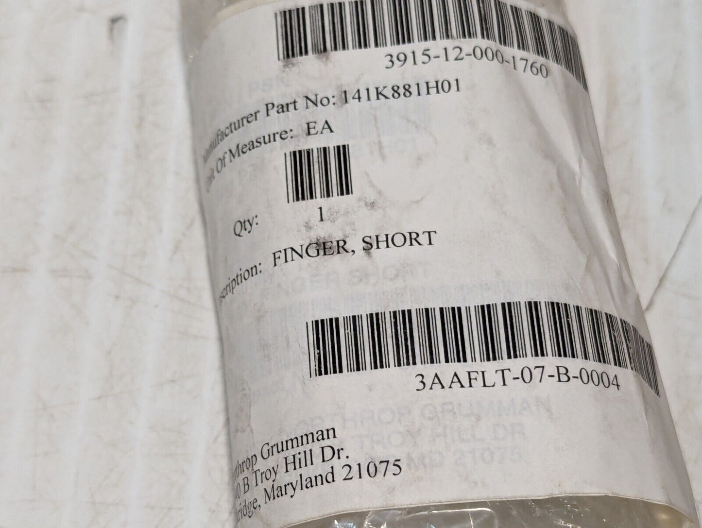 *Read* 3915-12-000-1760 141K881H01 Long Metal "Finger Short" - Free Shipping