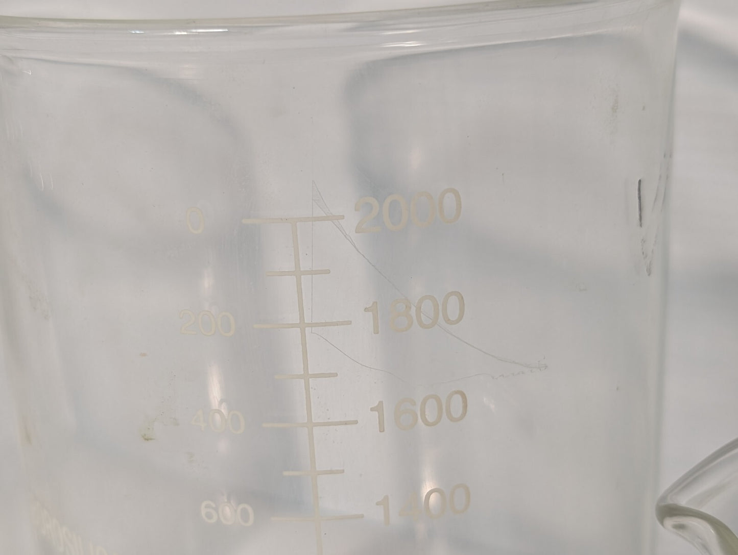 2000mL Borosilicate Glass Low Form Dual Scale Beakers
