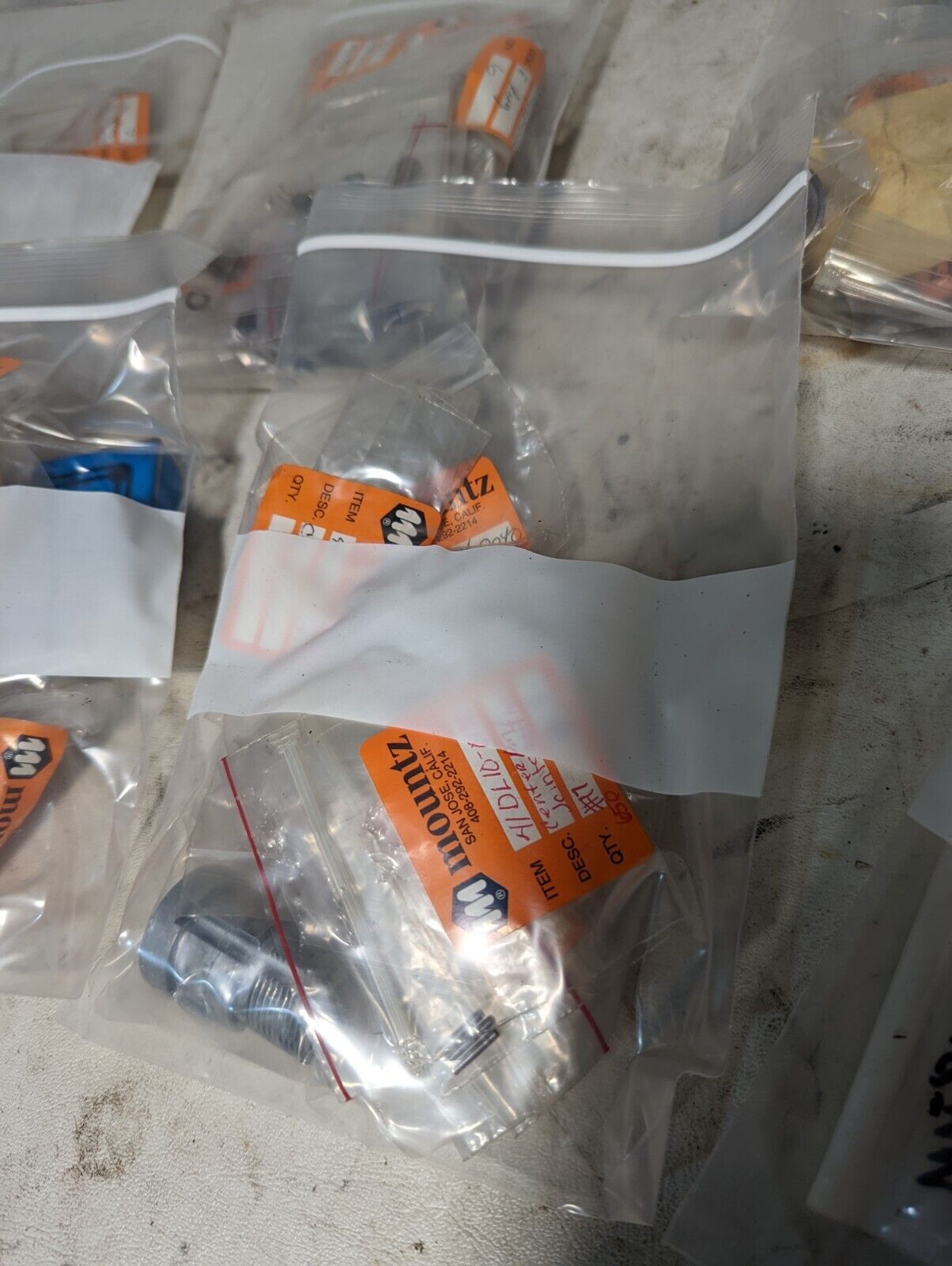 Large lot of parts for Mountz automatic screwdriver