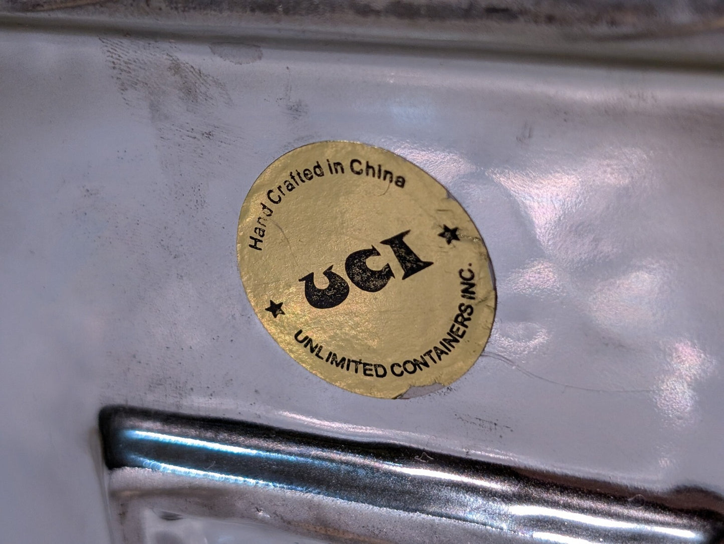 UCI Handcrafted Square Planter, Gold, 7.5" Wide x 7.5" Deep x 6.5" Tall