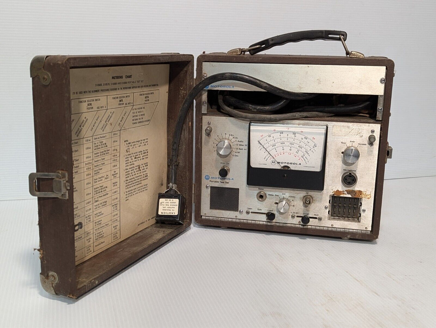 Vtg Motorola Portable Test Set S1056B 57A/58A/59A Original Latch Box - Free Ship