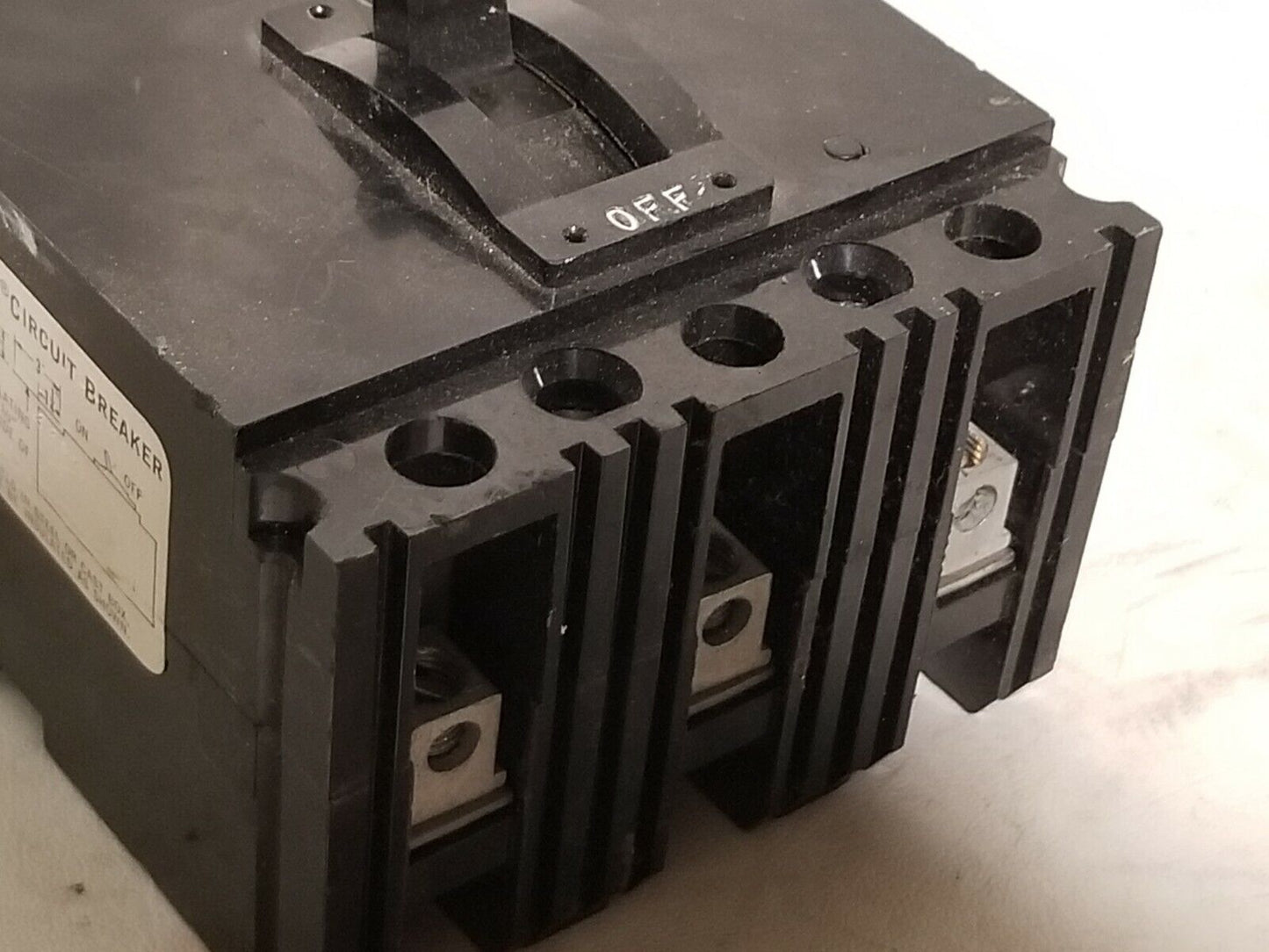 Square D FAL36015 circuit breaker, 15 amps, 3 poles, 600VAC, 125/250VDC