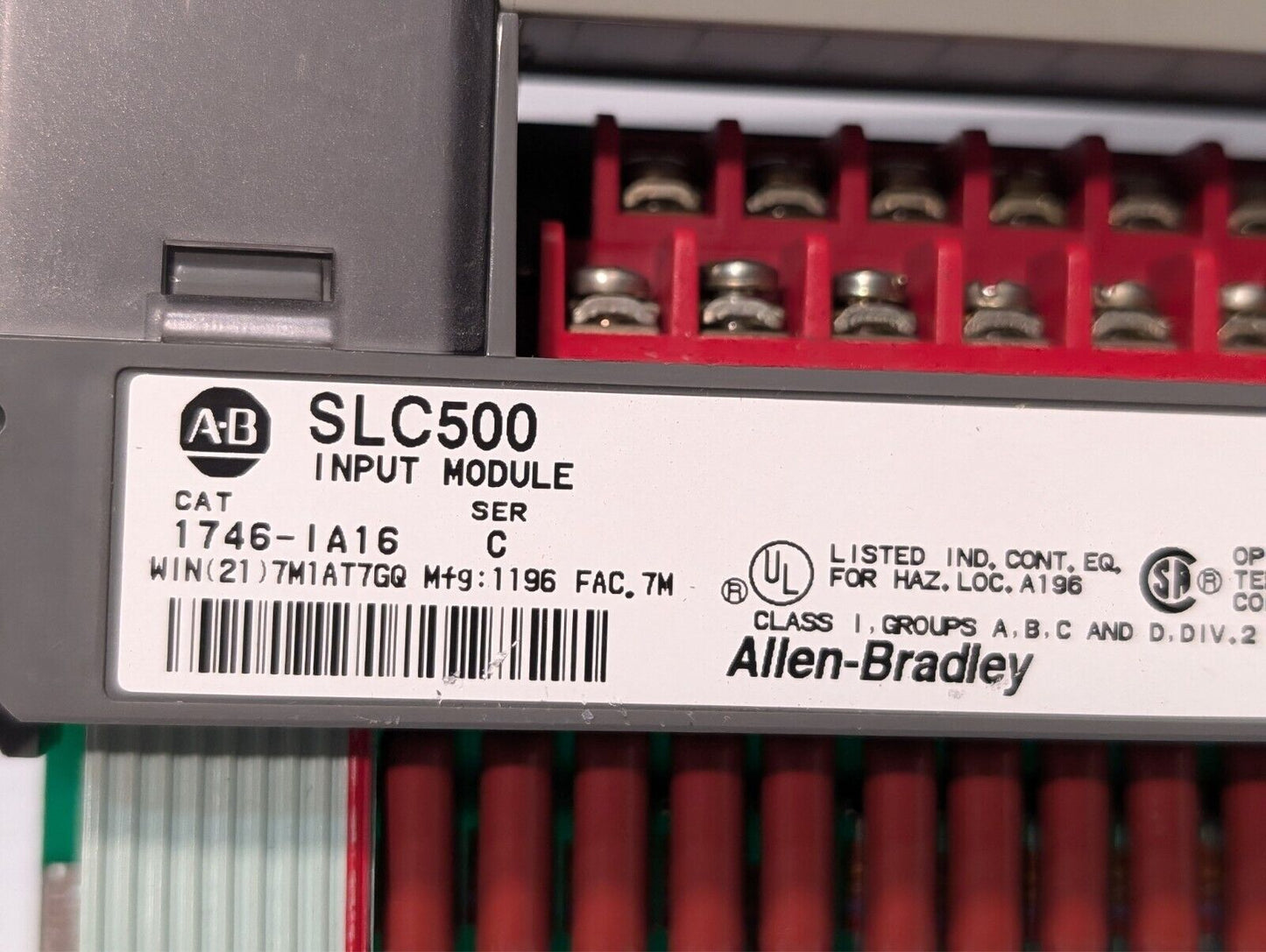 Allen Bradley 1746-IA16 Series C | SLC500 AC Input Module+Return