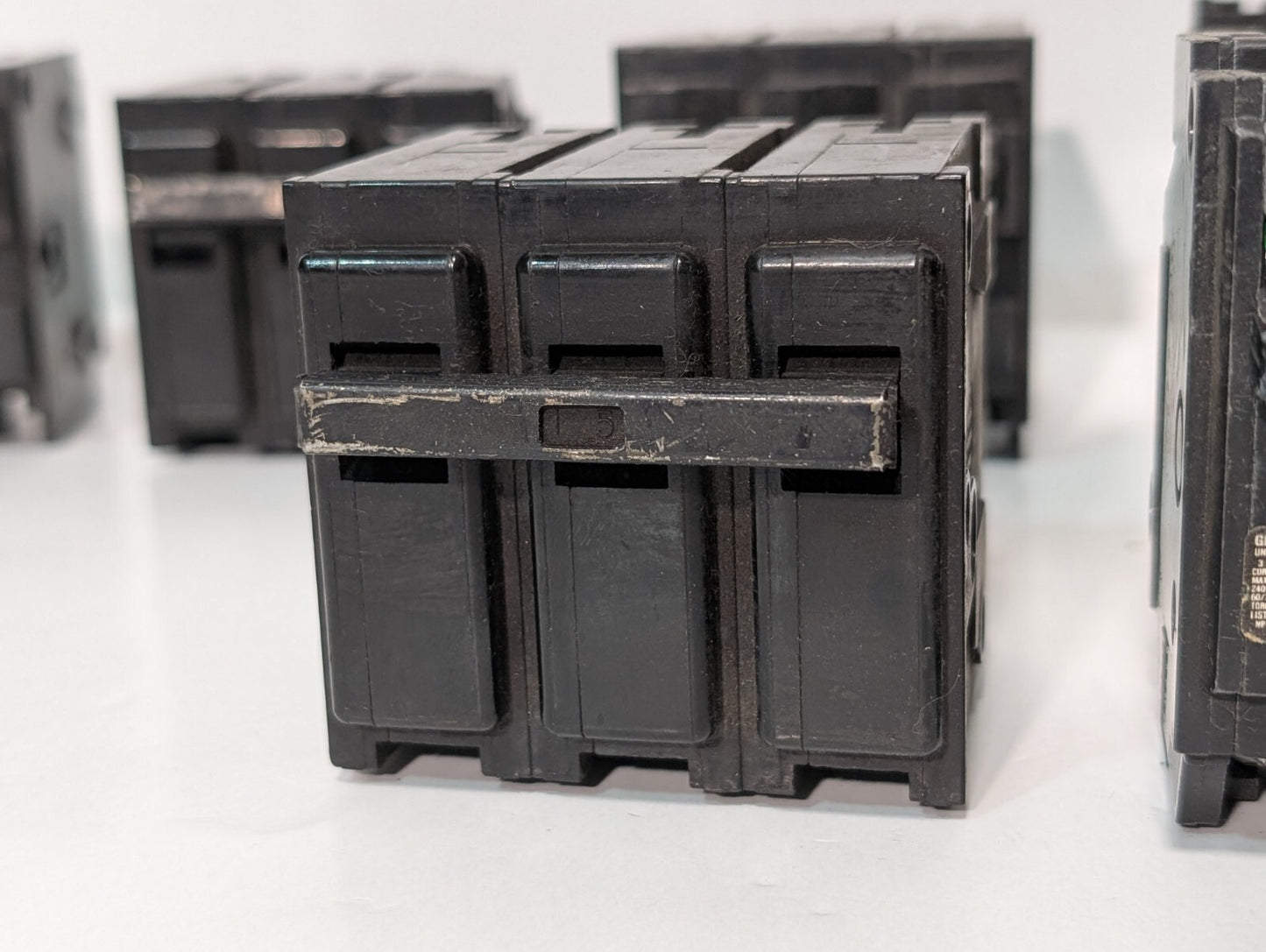 (8) 3-Pole Circuit Breakers, Assorted Amperages and Brands, See Photos
