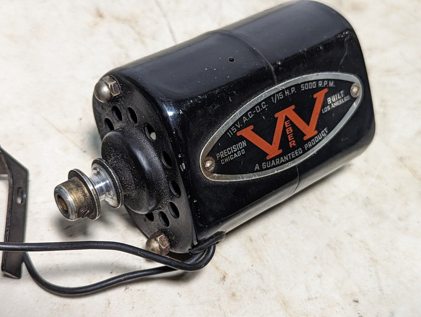 Weber 1/15 HP motor, 115VAC/DC, 5000RPM, with foot pedal