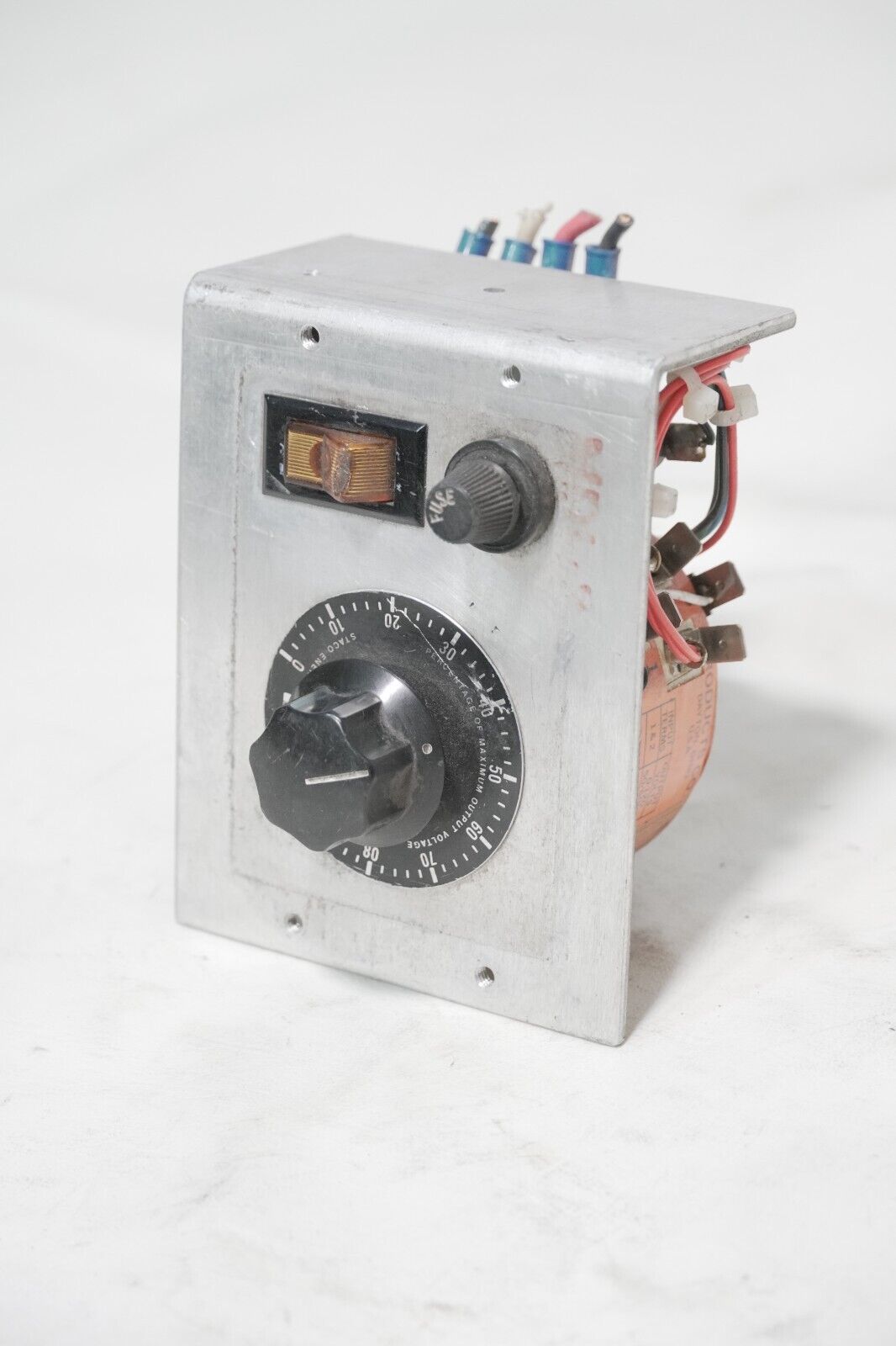 Custom Staco variable transformer, 132VAC max, percentage of max output voltage