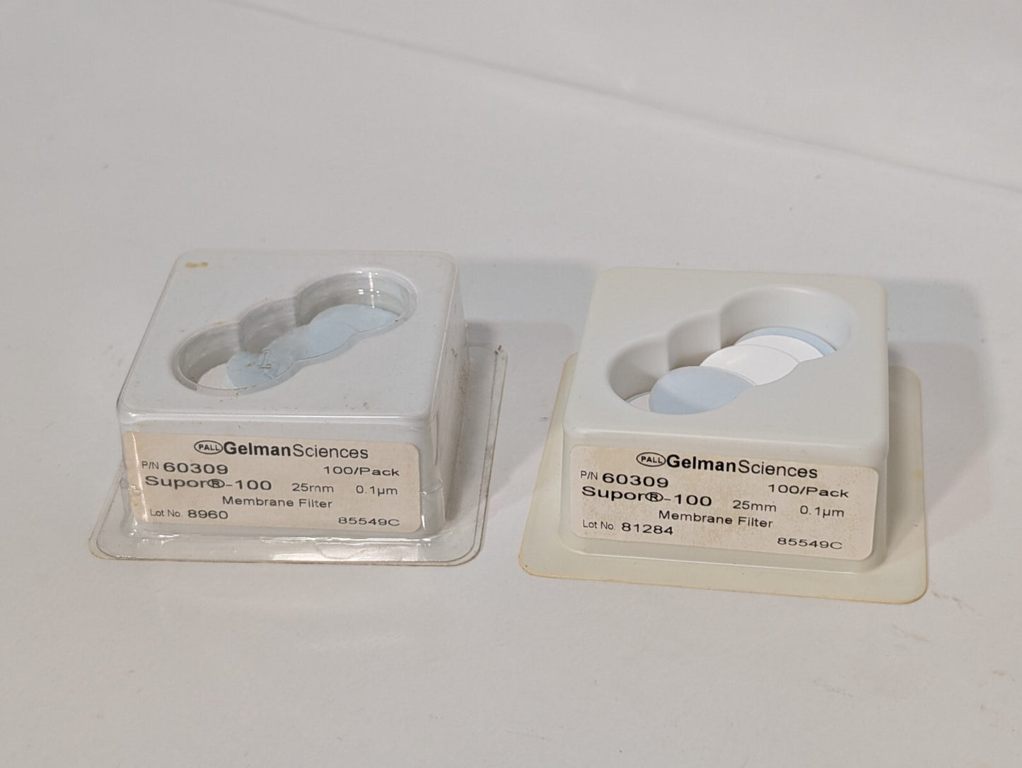 2 Packs: Pall Gelman Sciences 60309 Supor-100 Membrane Filter Discs, 25mm, 0.1μm