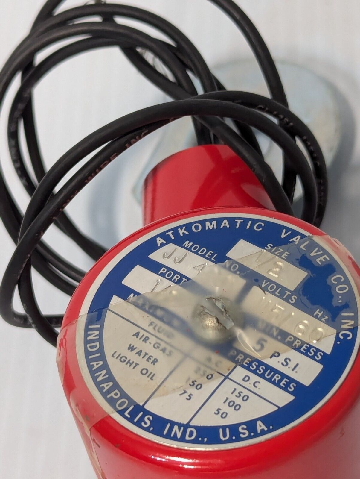 Atkomatic JJ400 valve, 1/2 size, 1/2 port, 115VAC, 5PSI min - Free Shipping