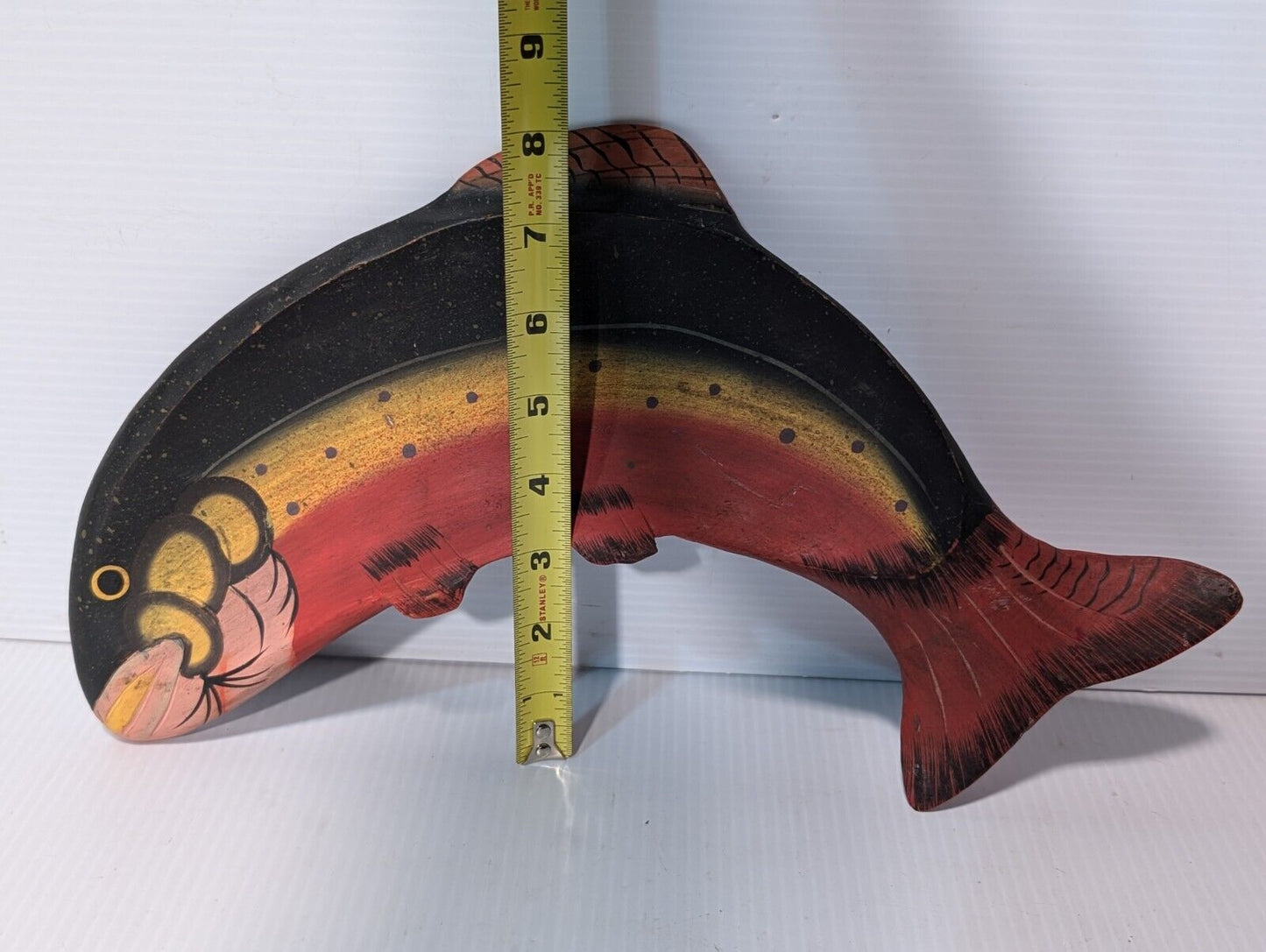 Wooden Fish/ Rainbow Trout Wall Fixture/ Wall Hanging - Free Shipping