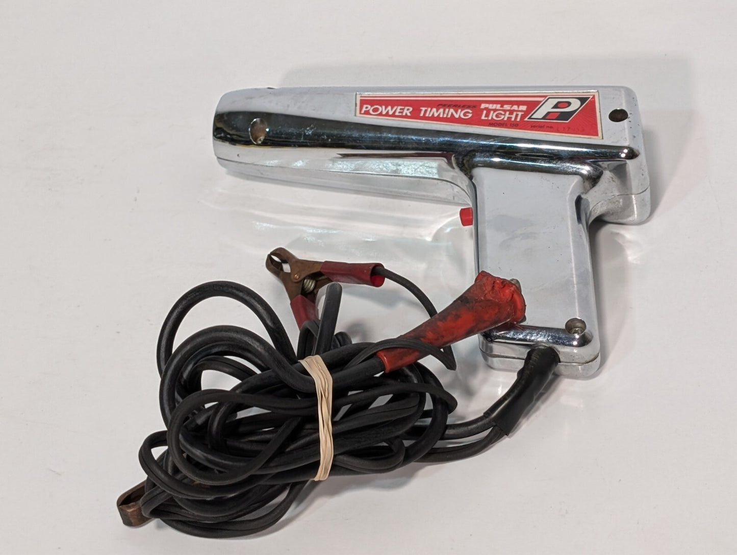 Vintage Chrome Peerless Pulsar Model 150 Power Timing Light Tool Gun