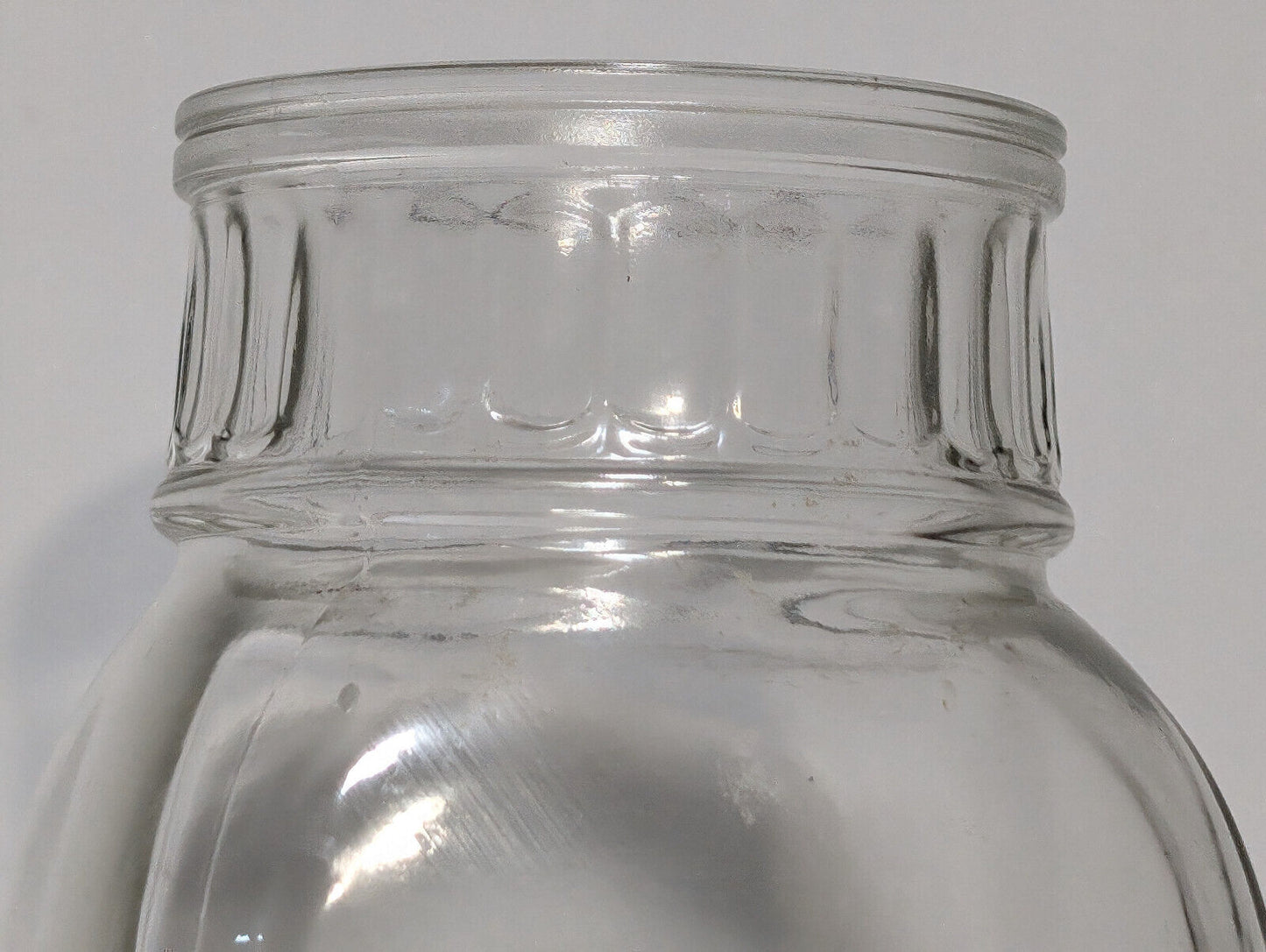 Vintage Clear Glass Apothecary Jar, Vase, No lid, 8" Height, 4" Diameter