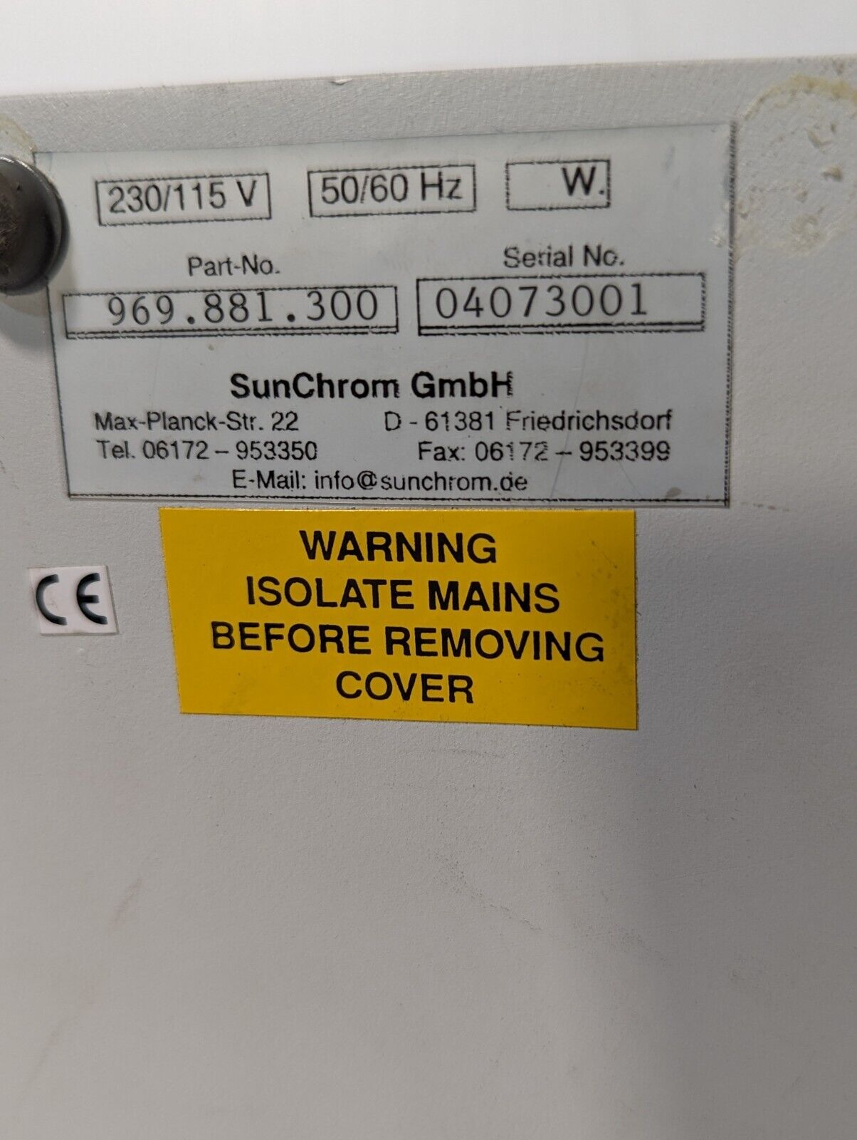 SunChrom 969.881.300 Column Heater - Control Unit(no heater bars) -Free Shipping