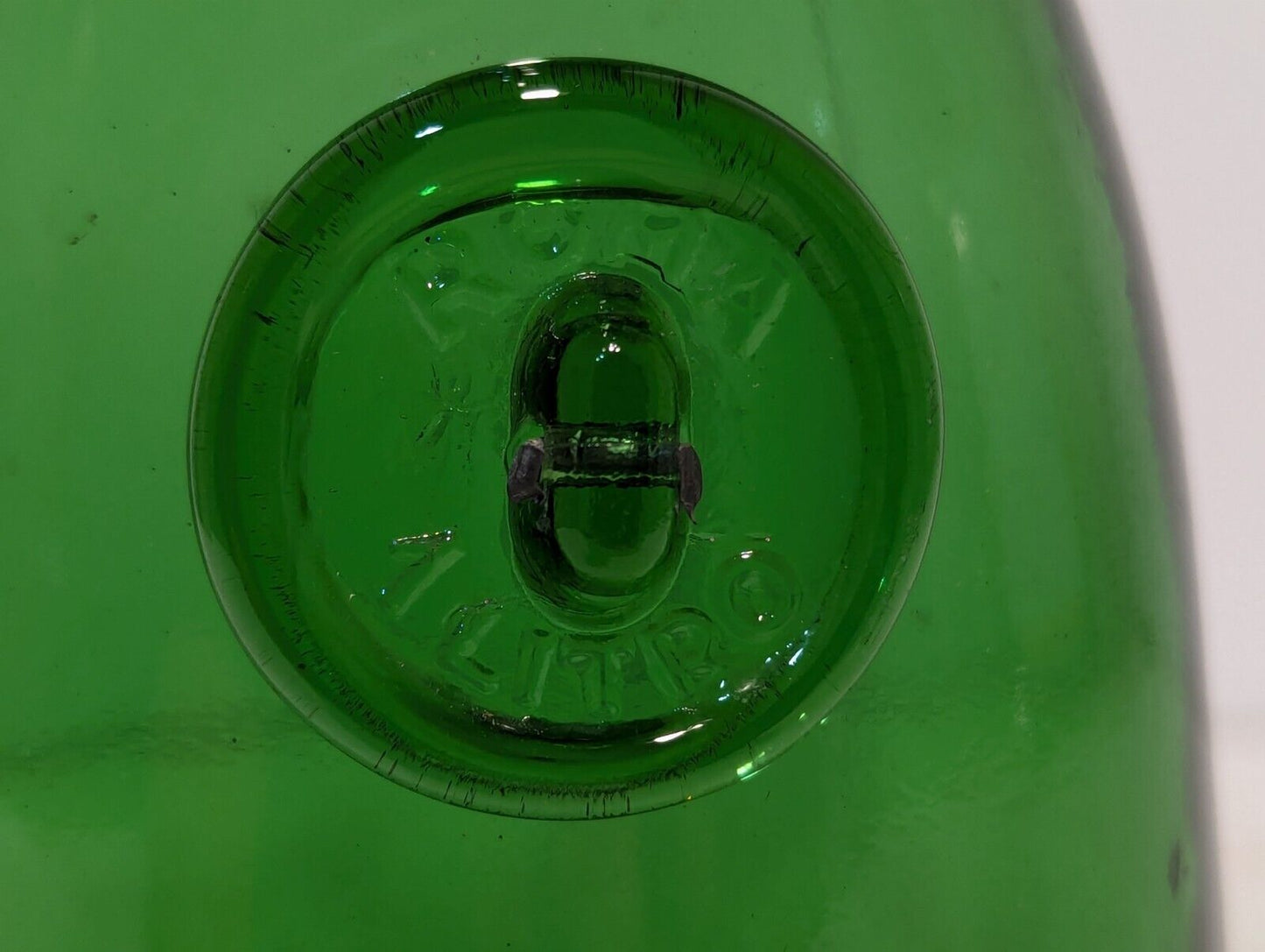 Vintage Roma 1 Liter Green Bottle Decanter/Carafe Made in Italy - Free Shipping