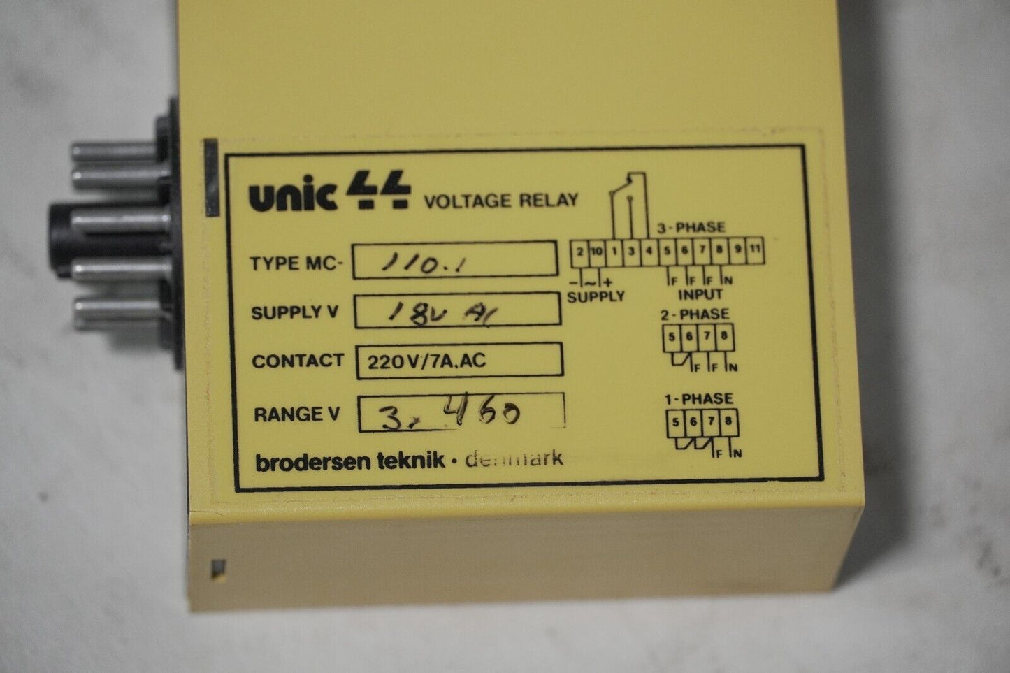 UNIC MC-110 3-Phase Control Relay