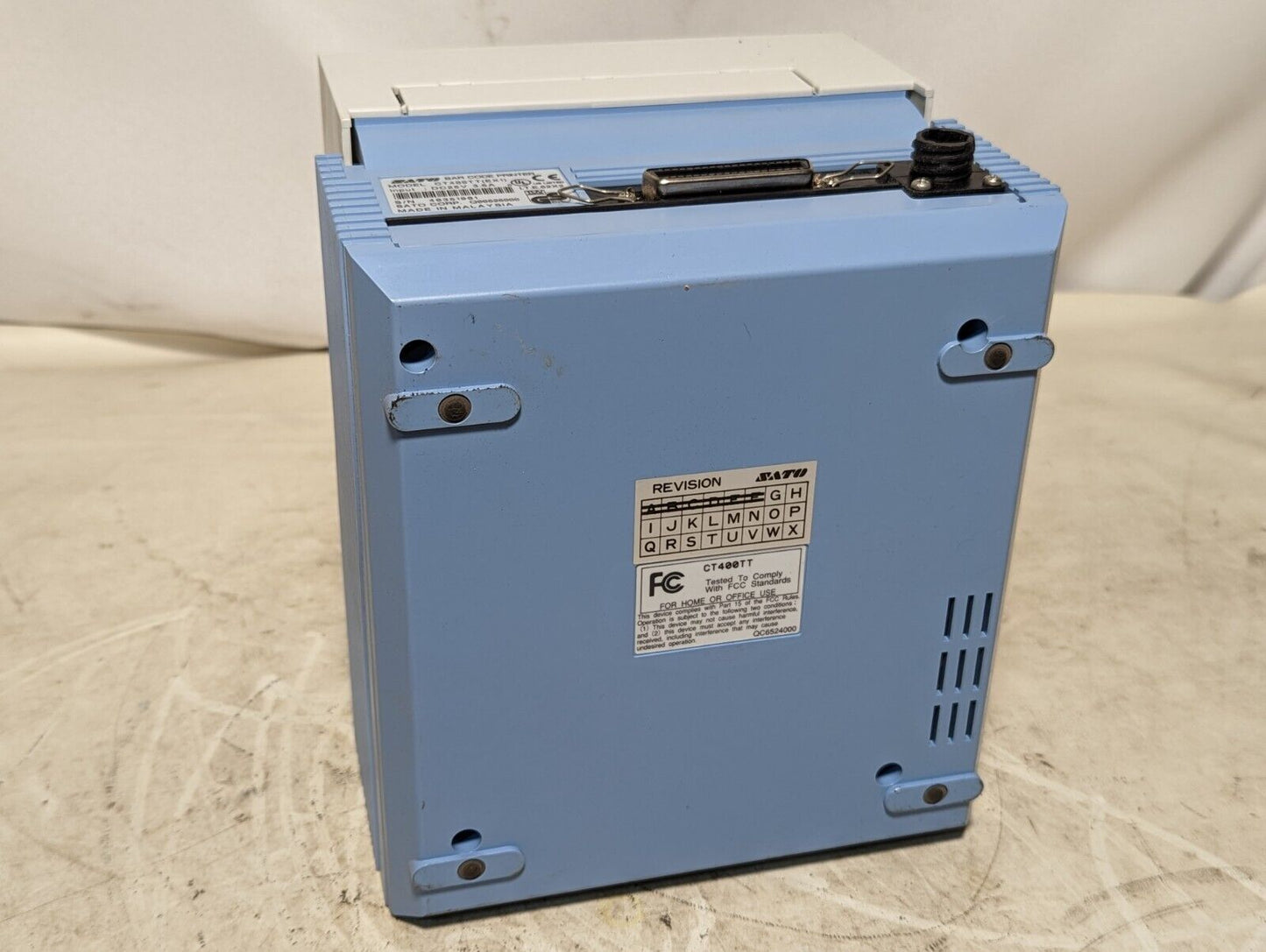 Sato CT400TT(EX1) bar code printer, DC25V