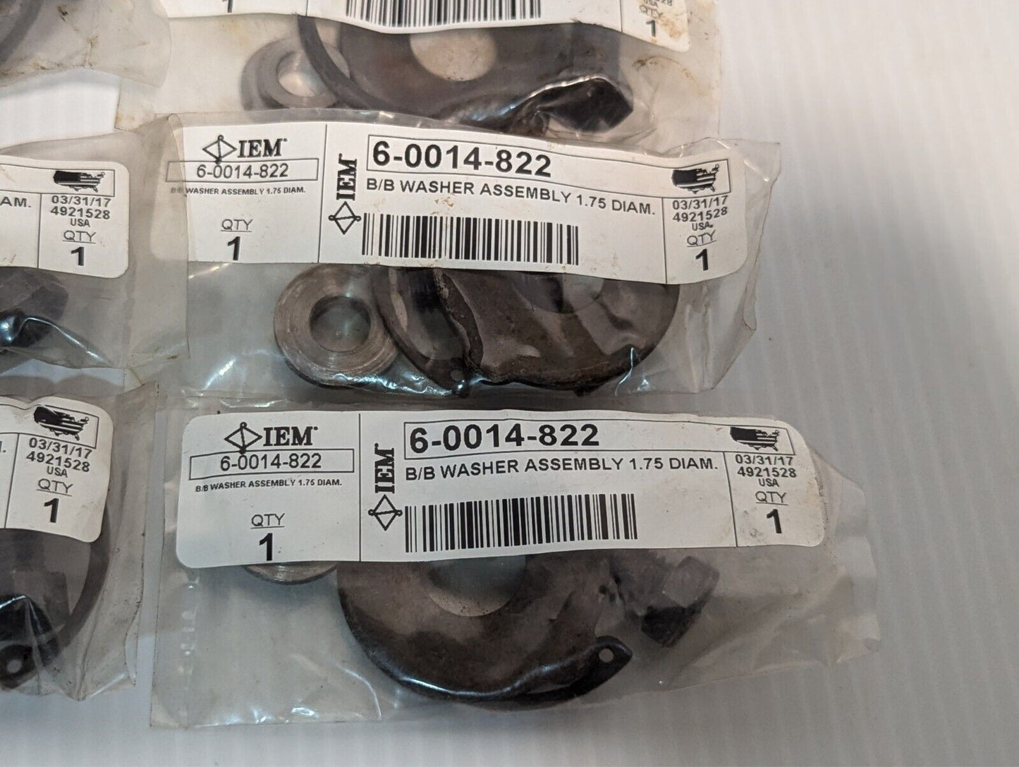 Lot of 8 IEM 6-0014-822 B/B Washer Assembly 1.75 Diam - Free Shipping+Returns