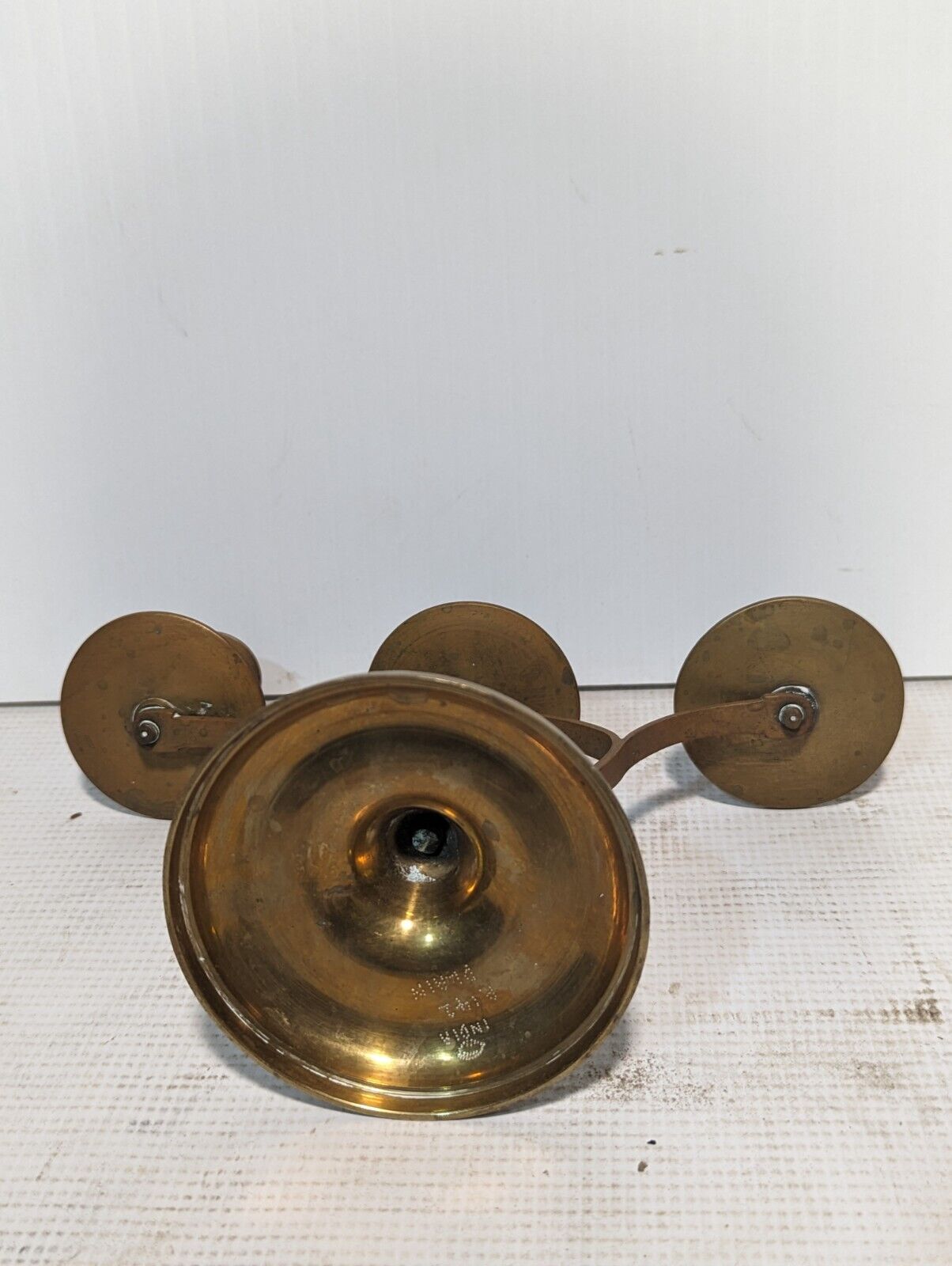 Vintage Heavy Lacquered Solid Brass Candelabra Sophisticated MCM - Free Shipping