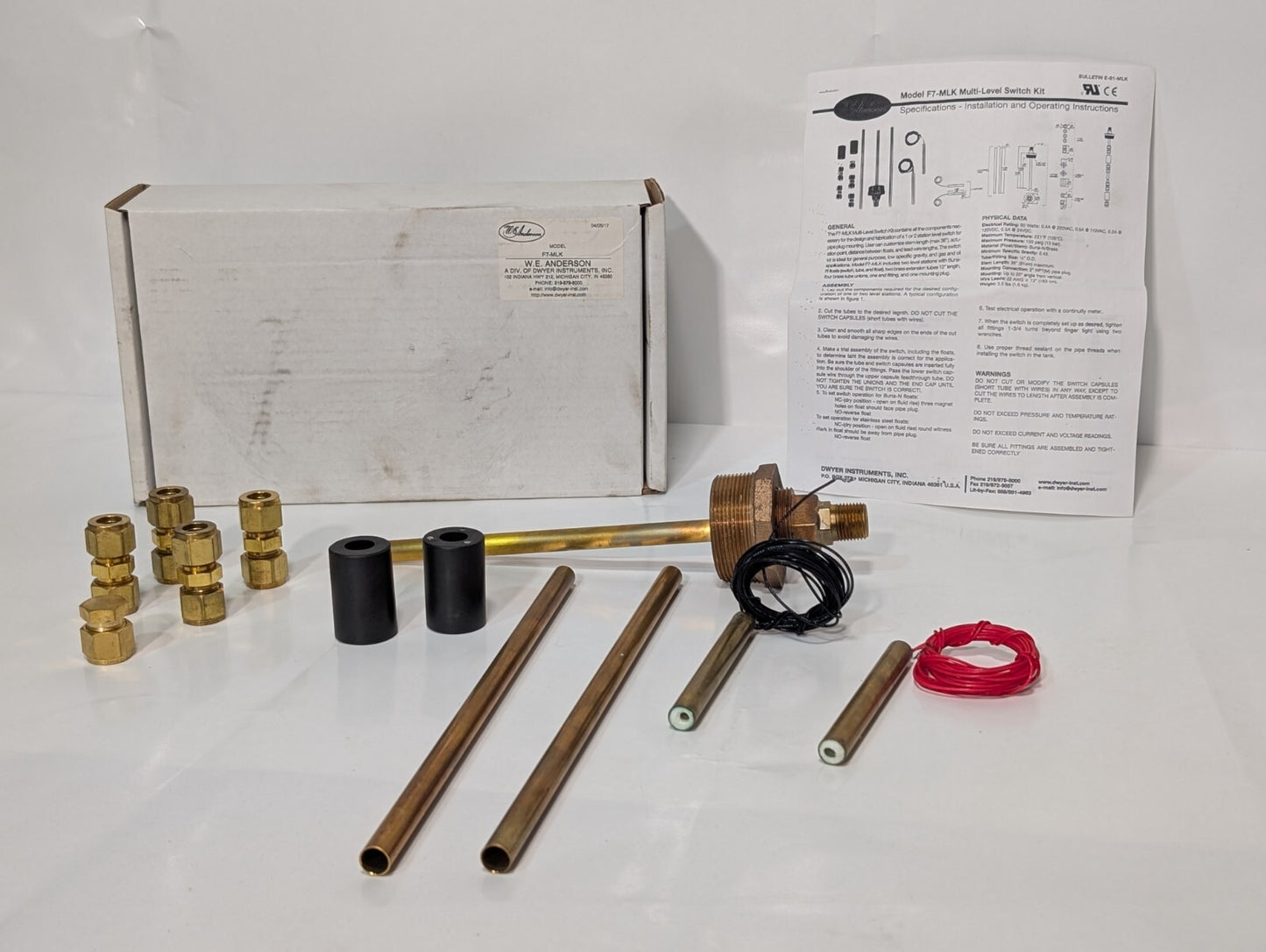 WE Anderson (Dwyer) Model F7-MLK Multi-Level Switch Kit, Vertically Mount