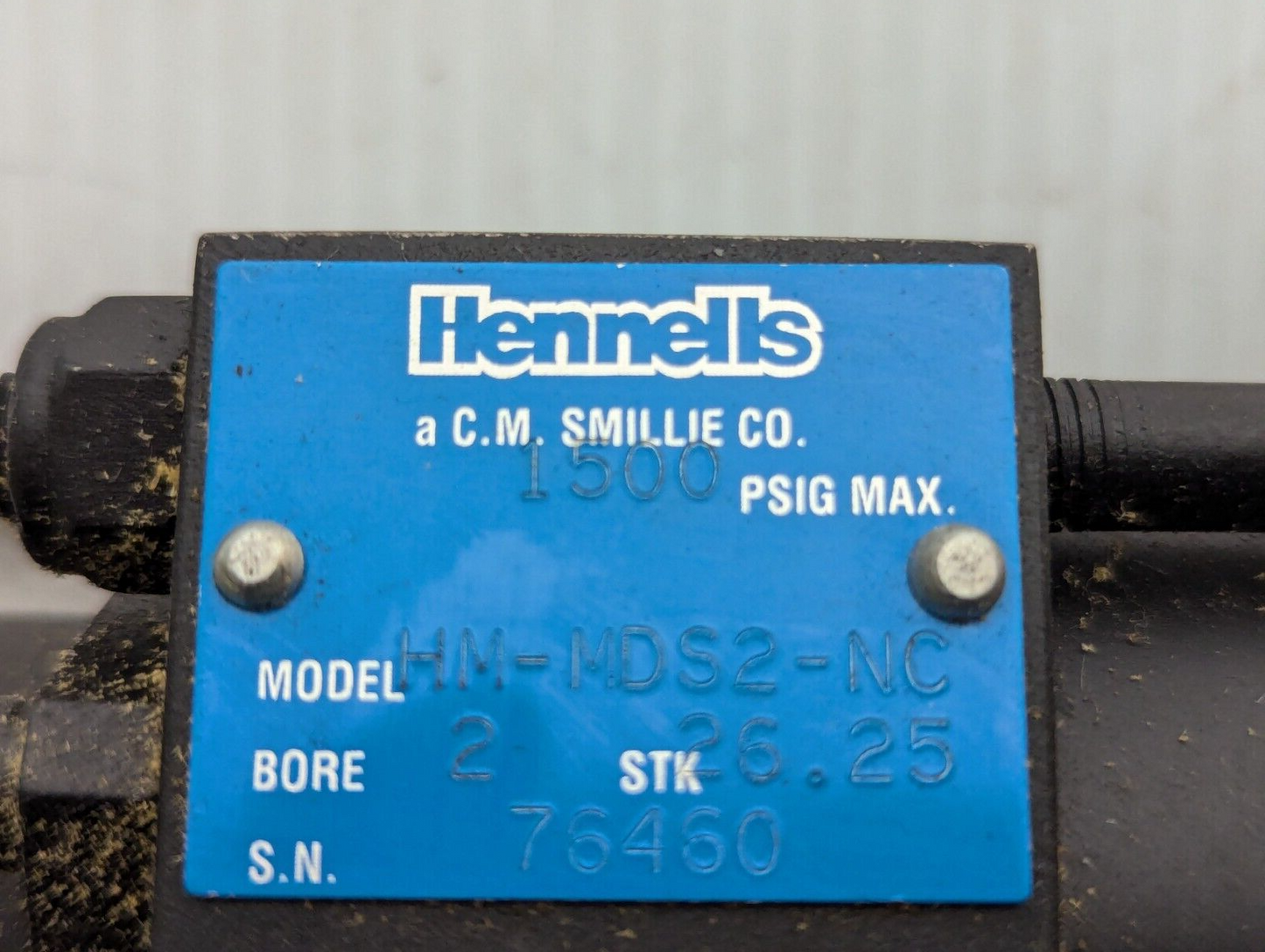 Hennells HM-MDS2-NC Hydraulic Cylinder For Shuttle on 150T autojector -Free Ship