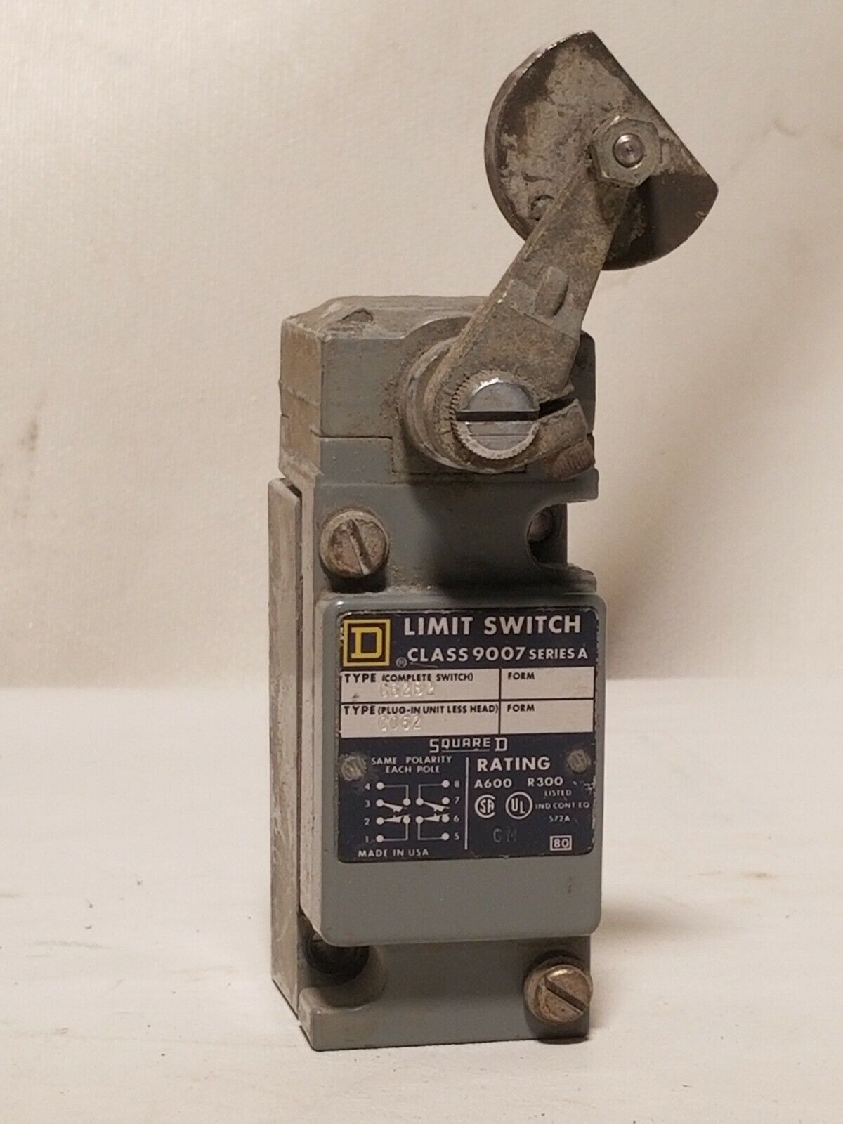 Square D limit switch class 9007, 9007C6232