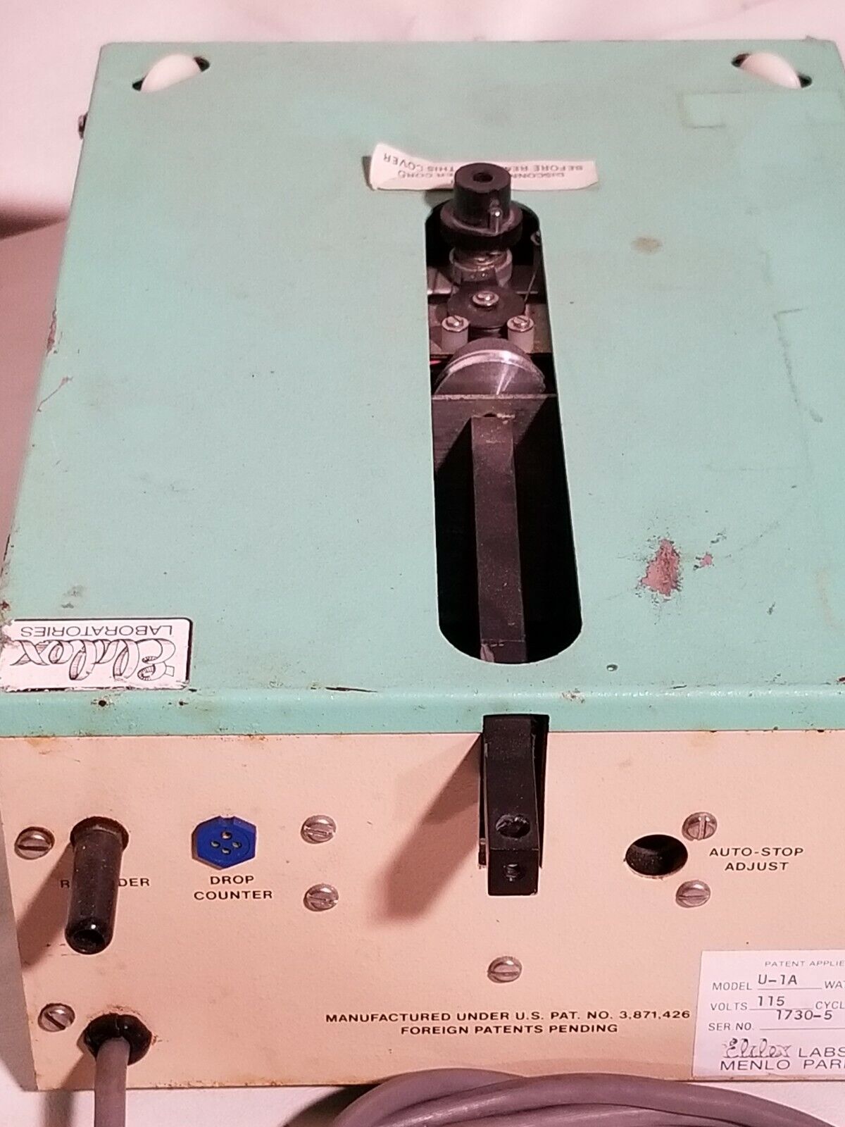 Eldex Universal Fraction Collector U-1A with 200 tube rack - Free Shipping