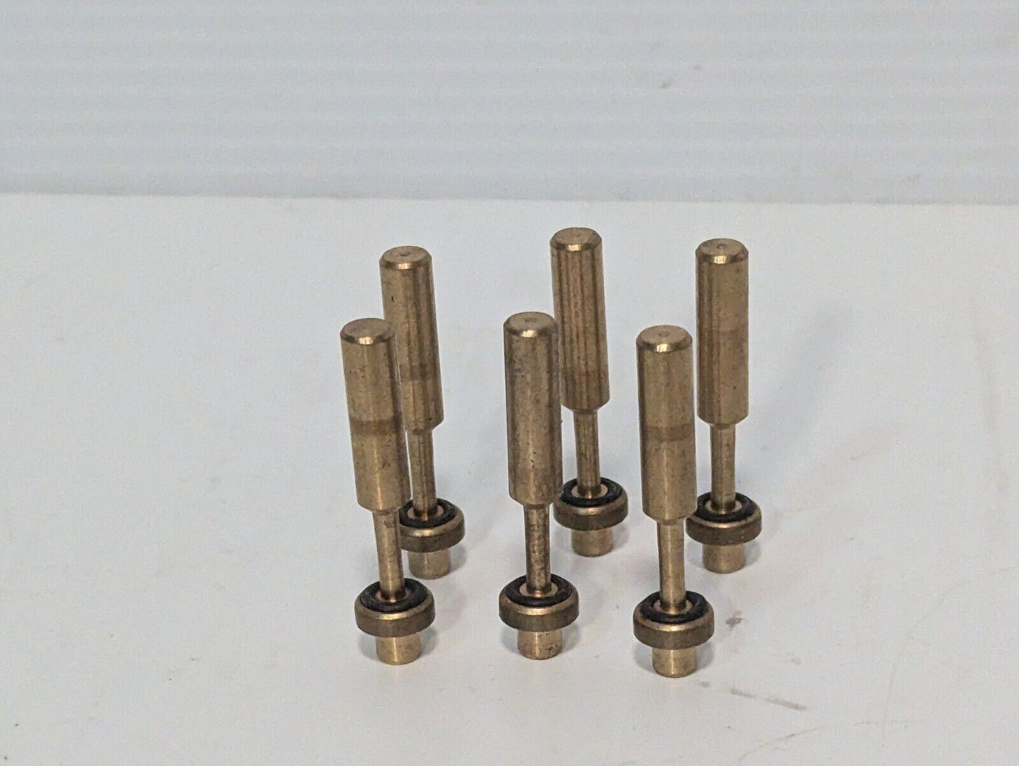 Lot of 6 small brass plungers, marked #4980, as shown - Free Shipping