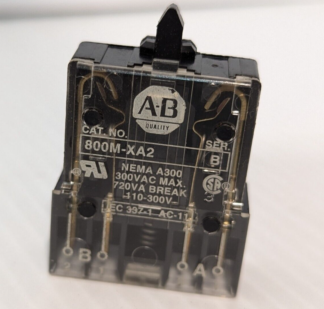 Allen Bradley 800M-XA2 Contact Block 110-300VAC, Ser. B,AB-Quality