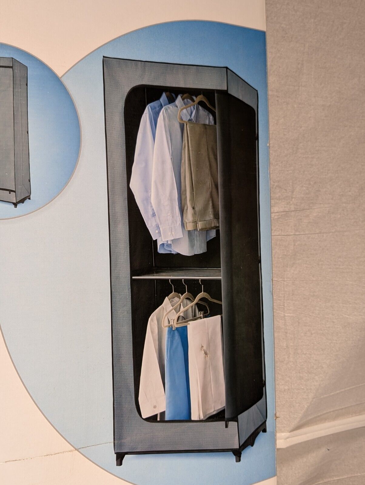 The Container Store 8739-4526 Charcoal Double Hang Clothes Closet in orig. box