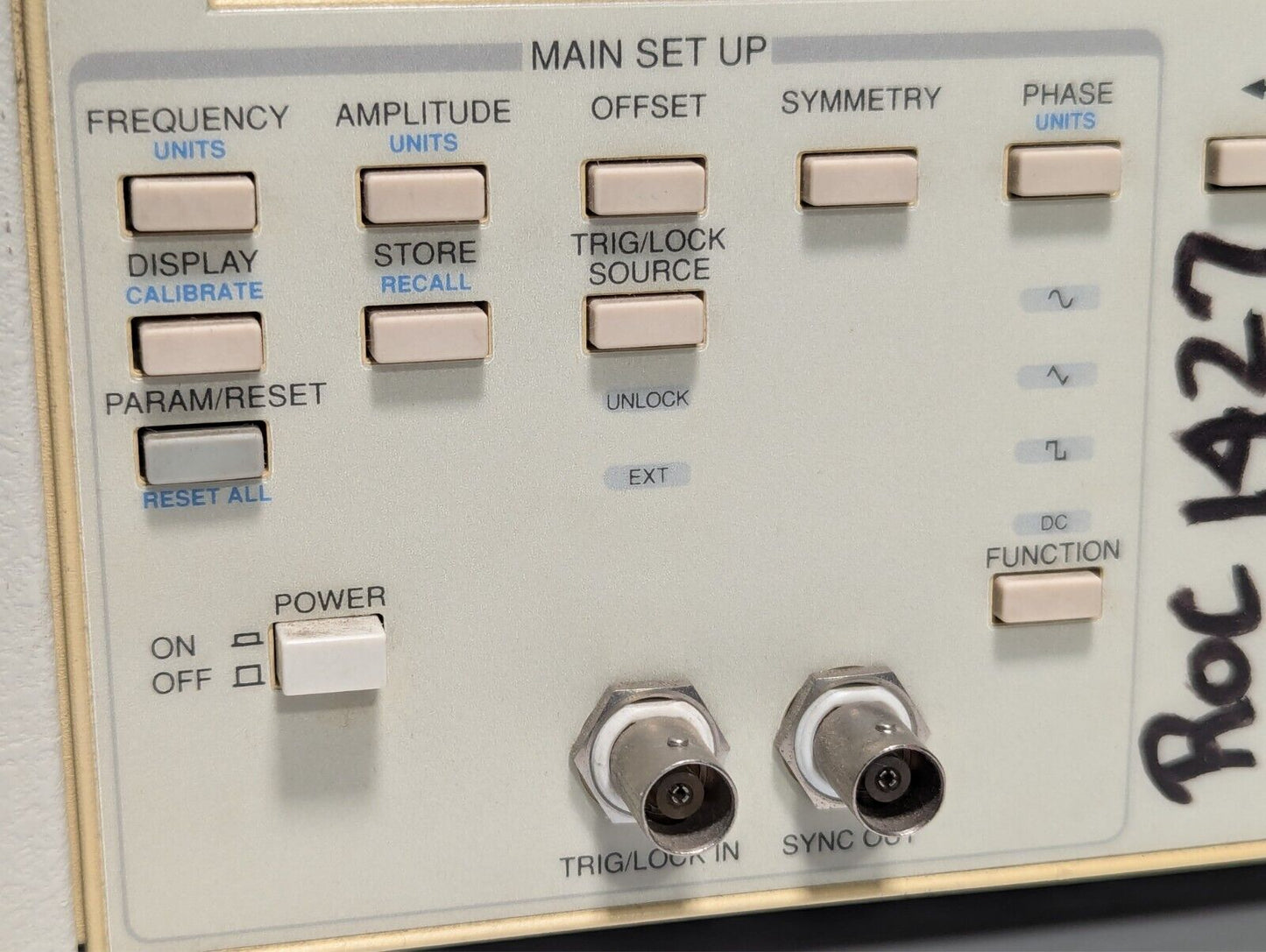 Wavetek 90 20-MHz synthesized function generator with manual as pictured