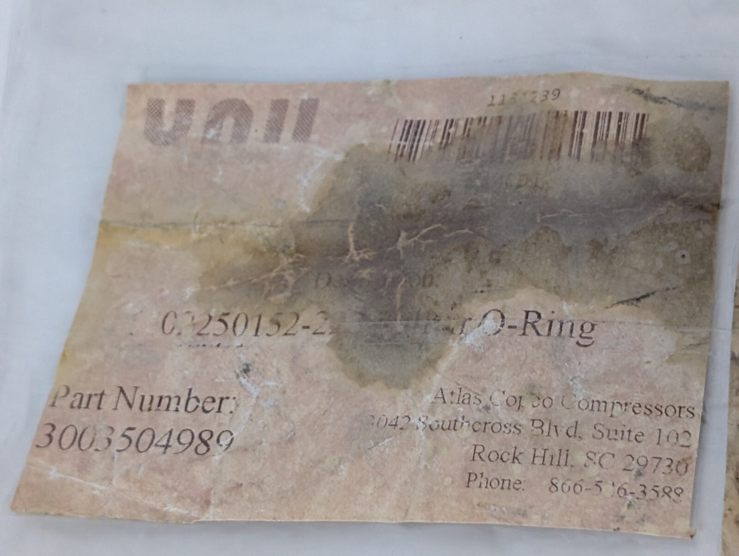 Sullair 02250152-223 O-Ring Replacement Connector Part, ORFS