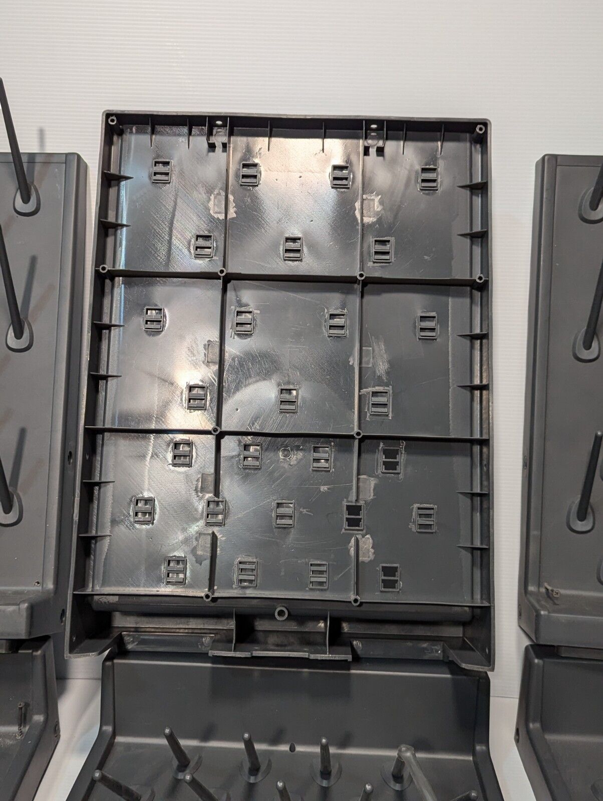 Lot of 2 Lab Drying Rack, 27 Pegs, Wall Mount or Desk Top, Grey - *** READ ***