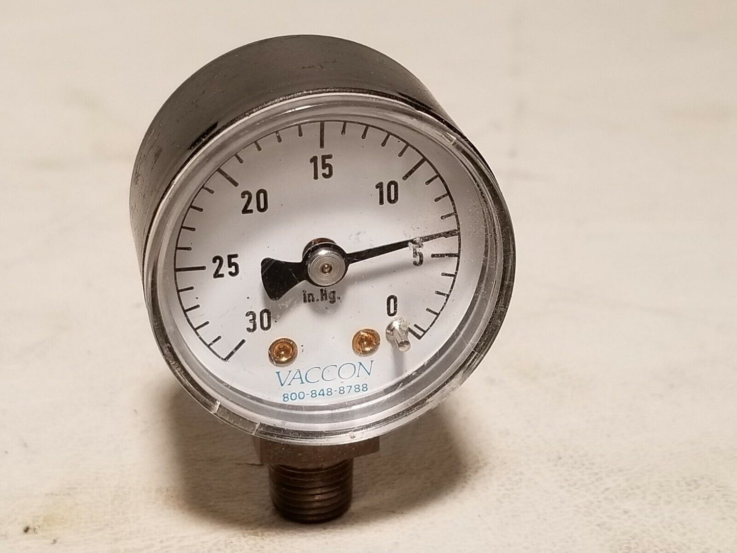 Vaccon 0-30 in Hg, analog air pressure gauge, manometer