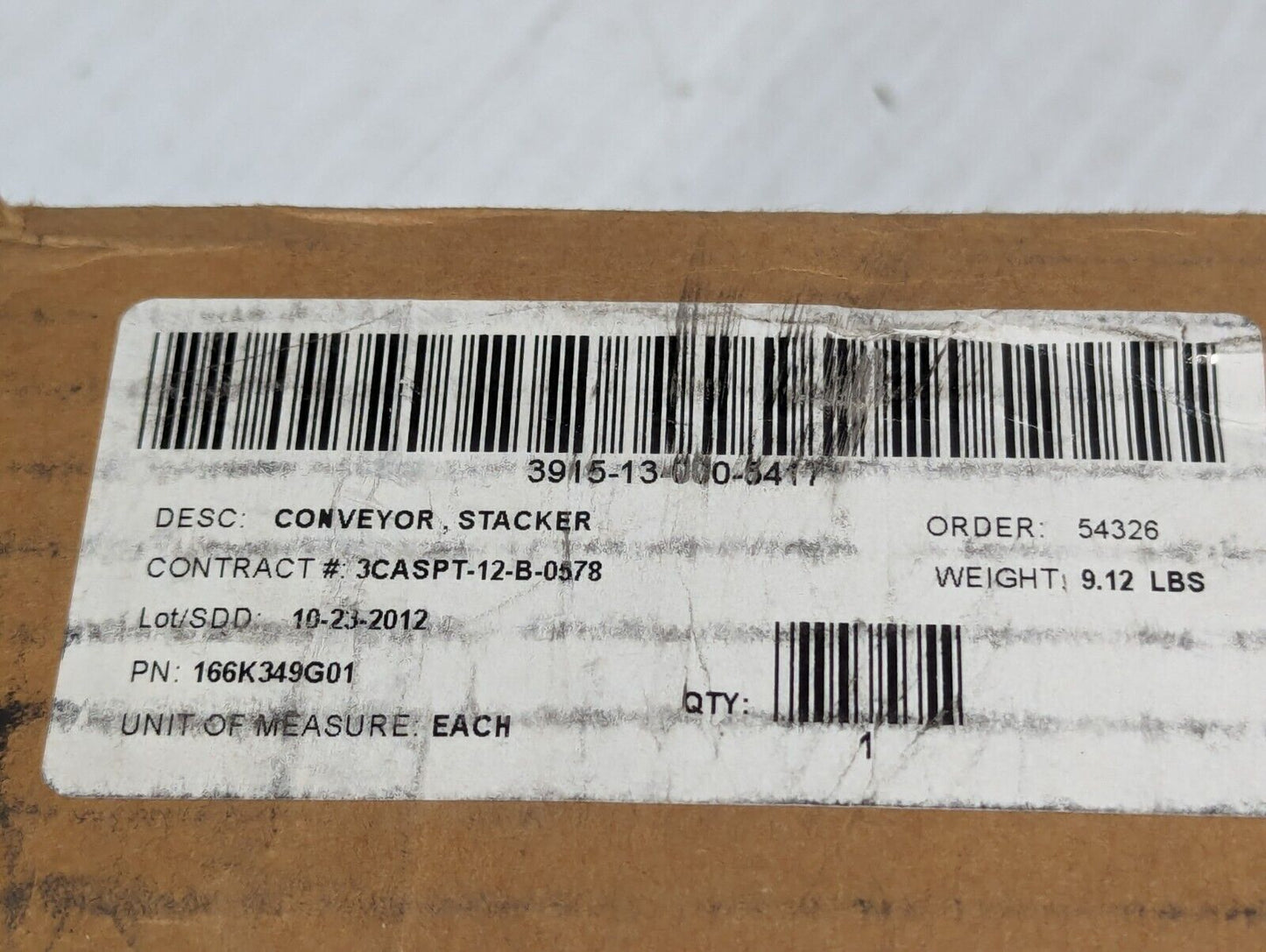 3915-13-000-5417 166K349G01 Stacker Conveyor - Free Shipping