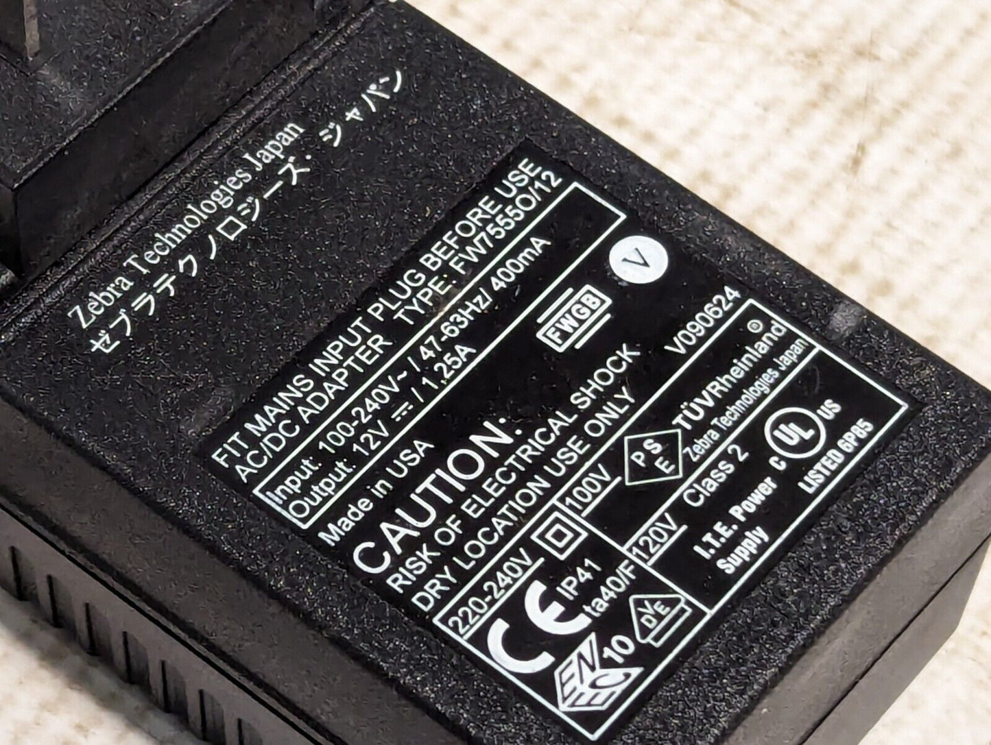 Zebra Tech RCLI-AC Charger 8.4VDC-20Watts Japan - Free Shipping