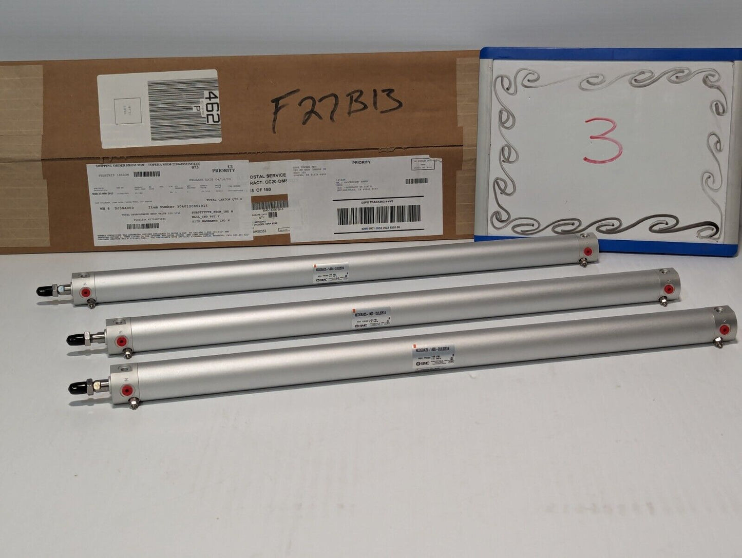 SMC NCDGBA25-1400-DUL02614 Max. Press. 145PSI Air Cylinder - Free Shipping